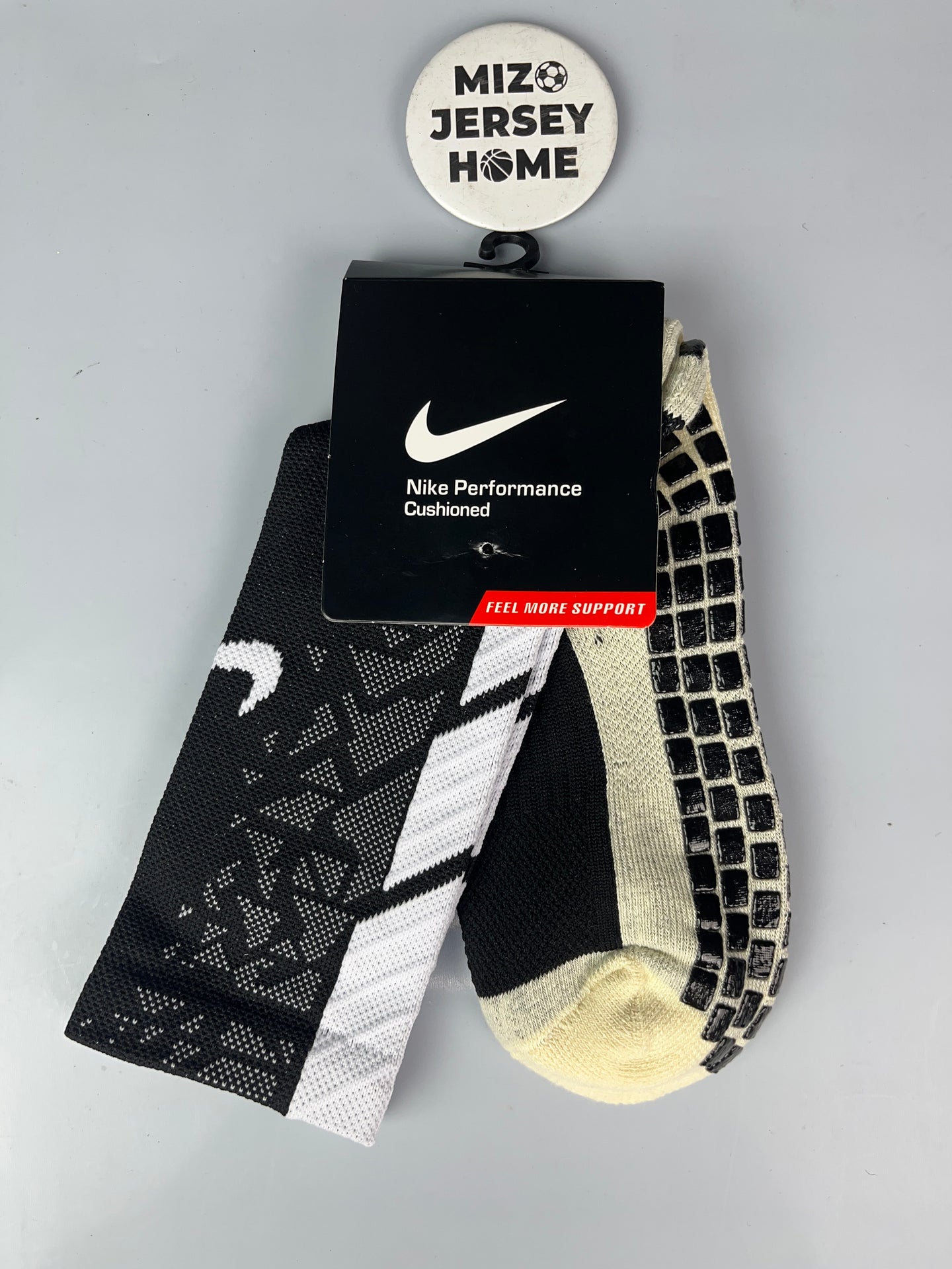 Nike Black Stripes Grip Socks Crew