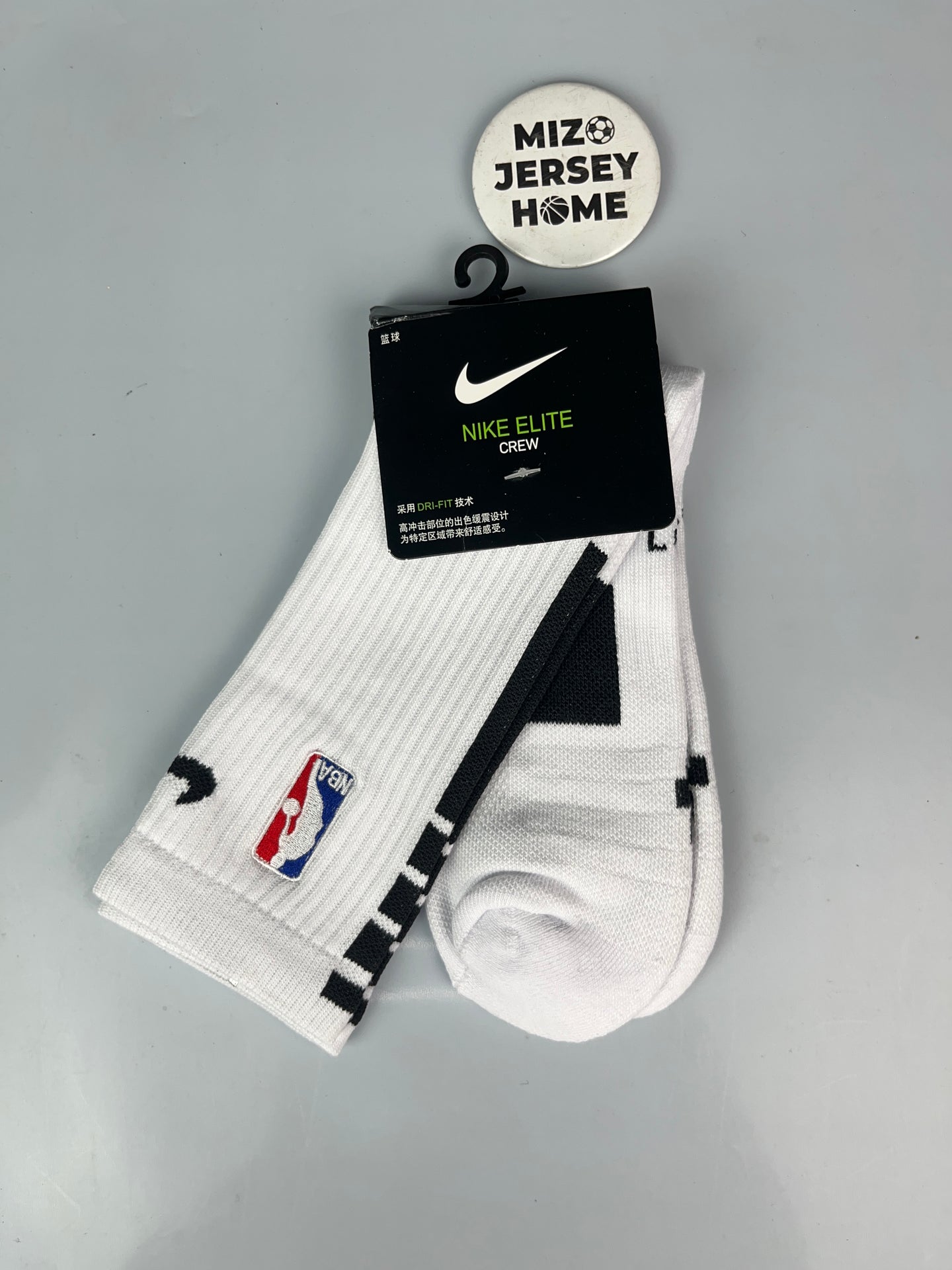 NIKE NBA White Crew Basketball Socks