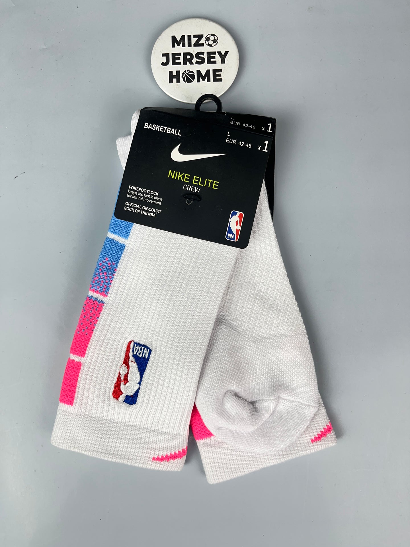 NBA Nike Pink & Blue Crew Socks
