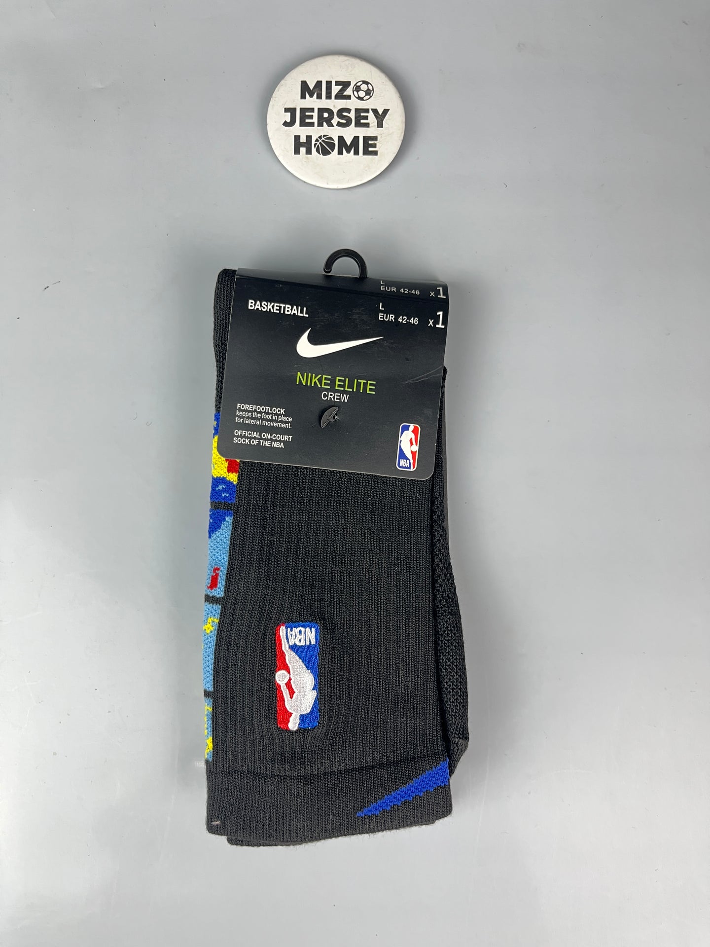 NIKE NBA Black & Blue Crew Basketball Socks