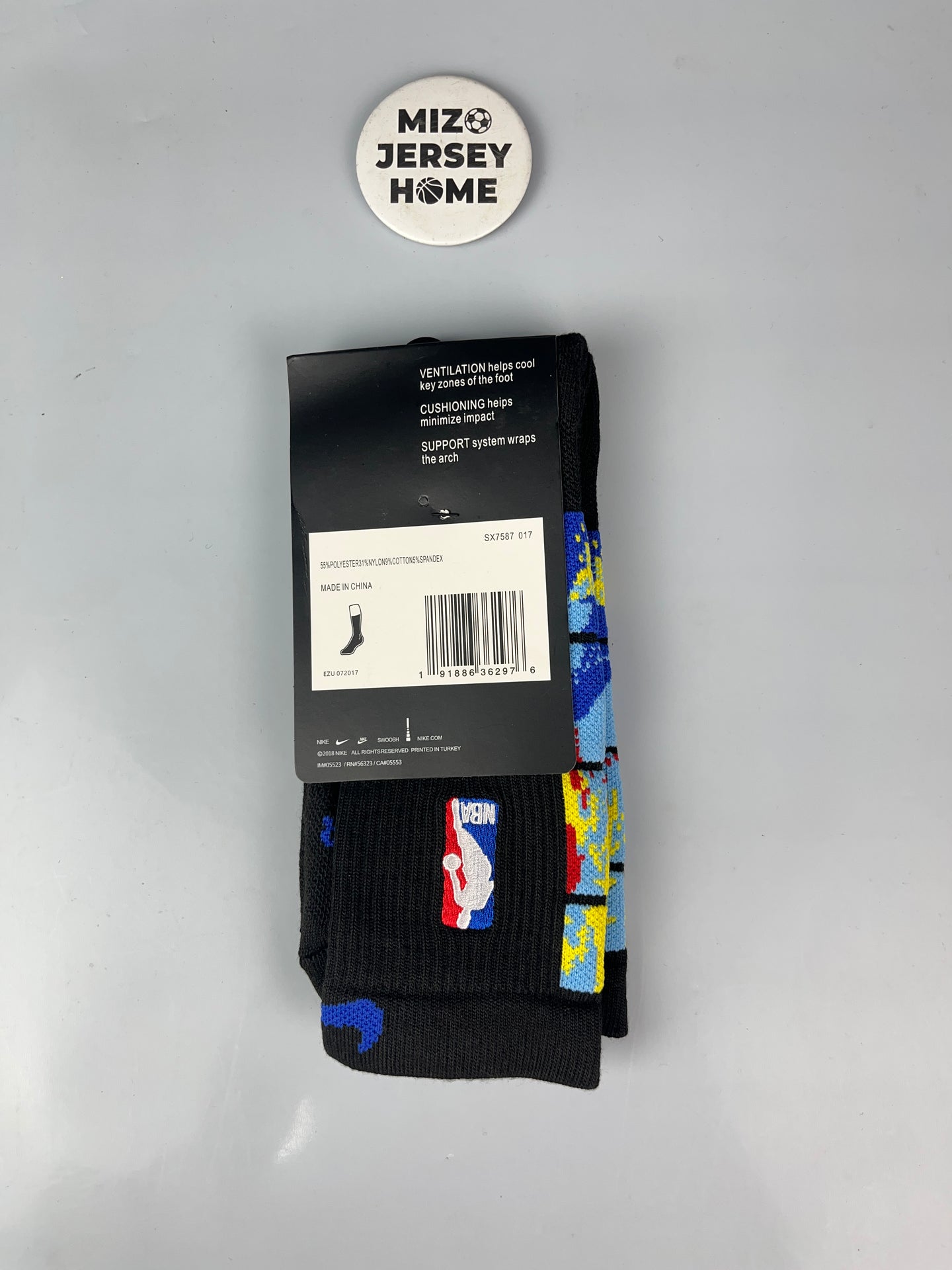 NIKE NBA Black & Blue Crew Basketball Socks