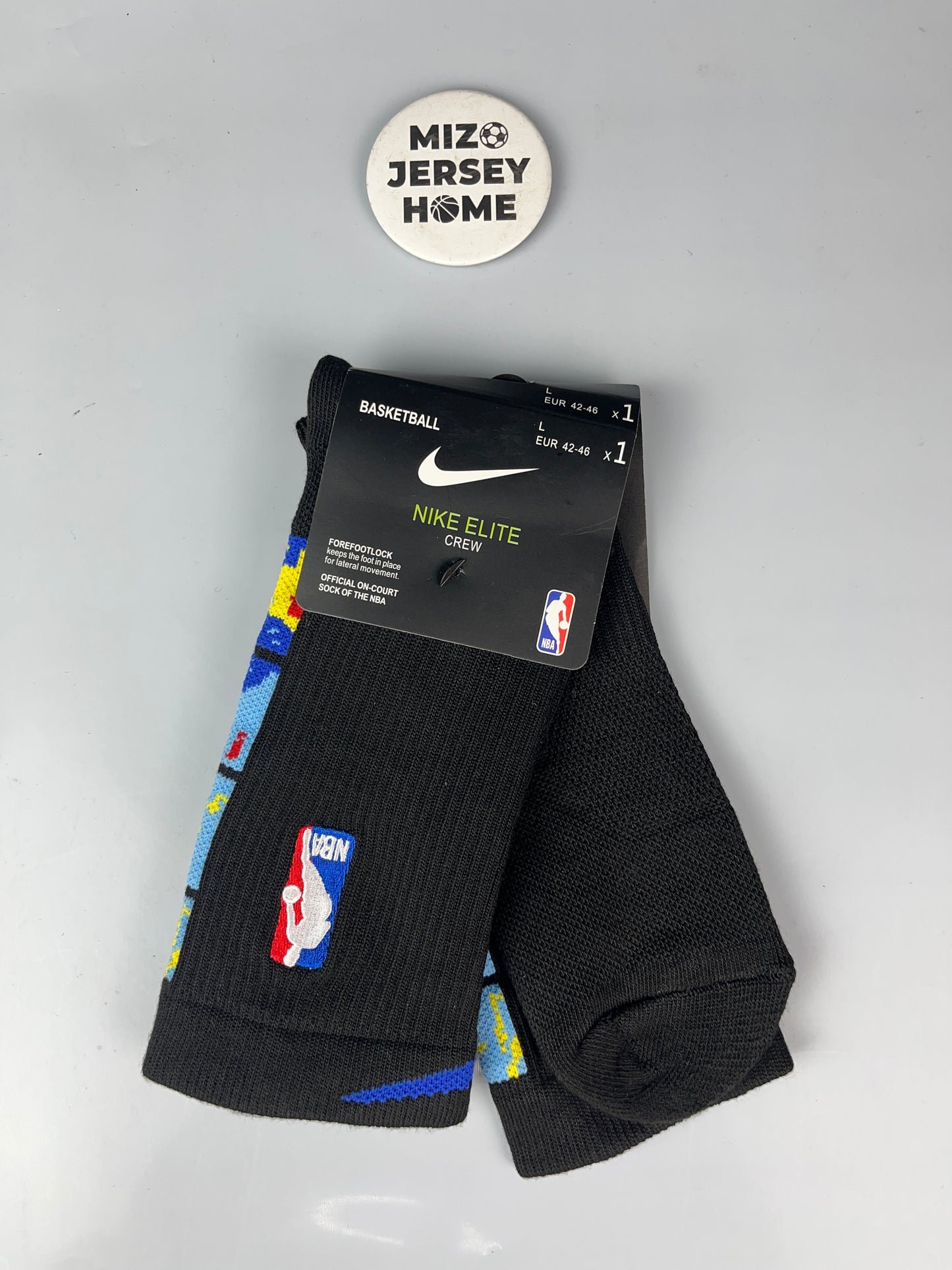 NIKE NBA Black & Blue Crew Basketball Socks