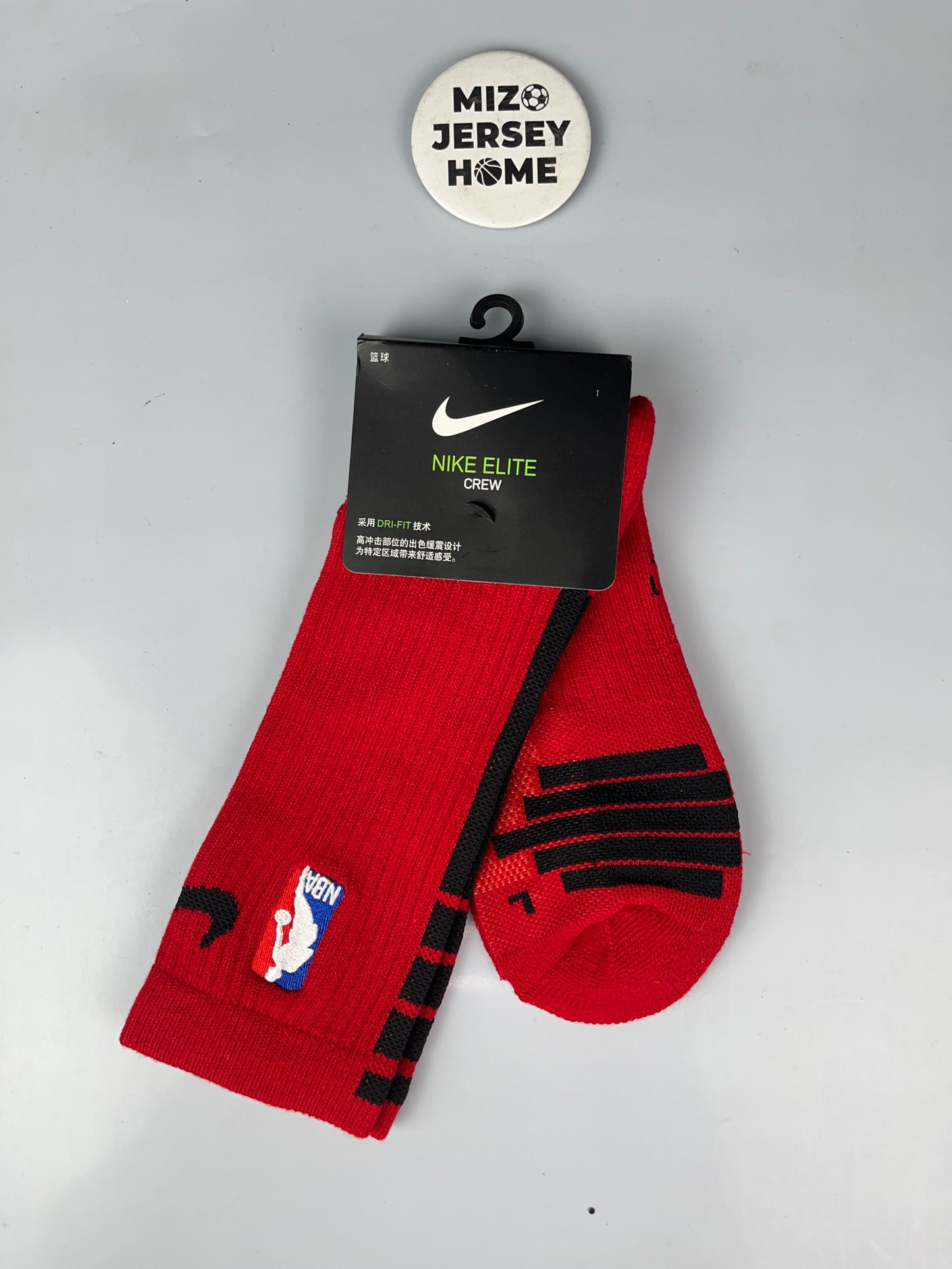 NIKE NBA Red Crew Basketball Socks