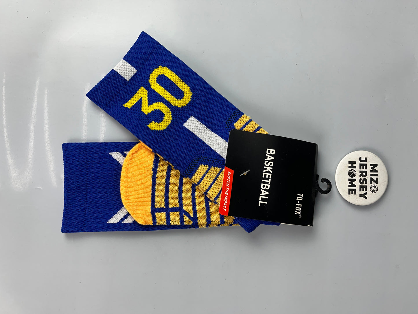 CURRY 30 BLUE BASKETBALL CREW SOCKS
