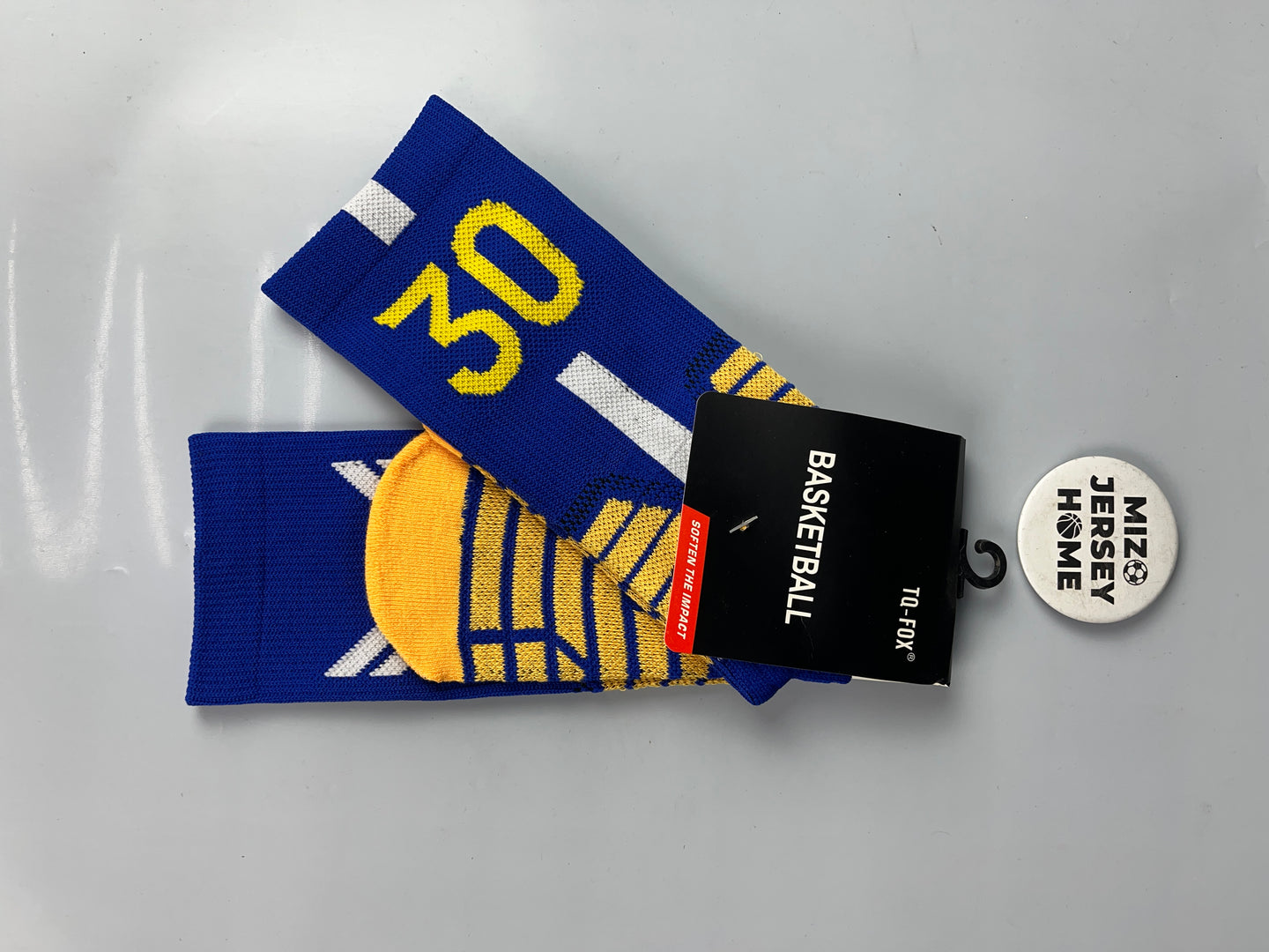 CURRY 30 BLUE BASKETBALL CREW SOCKS