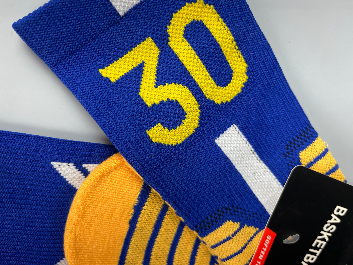CURRY 30 BLUE BASKETBALL CREW SOCKS