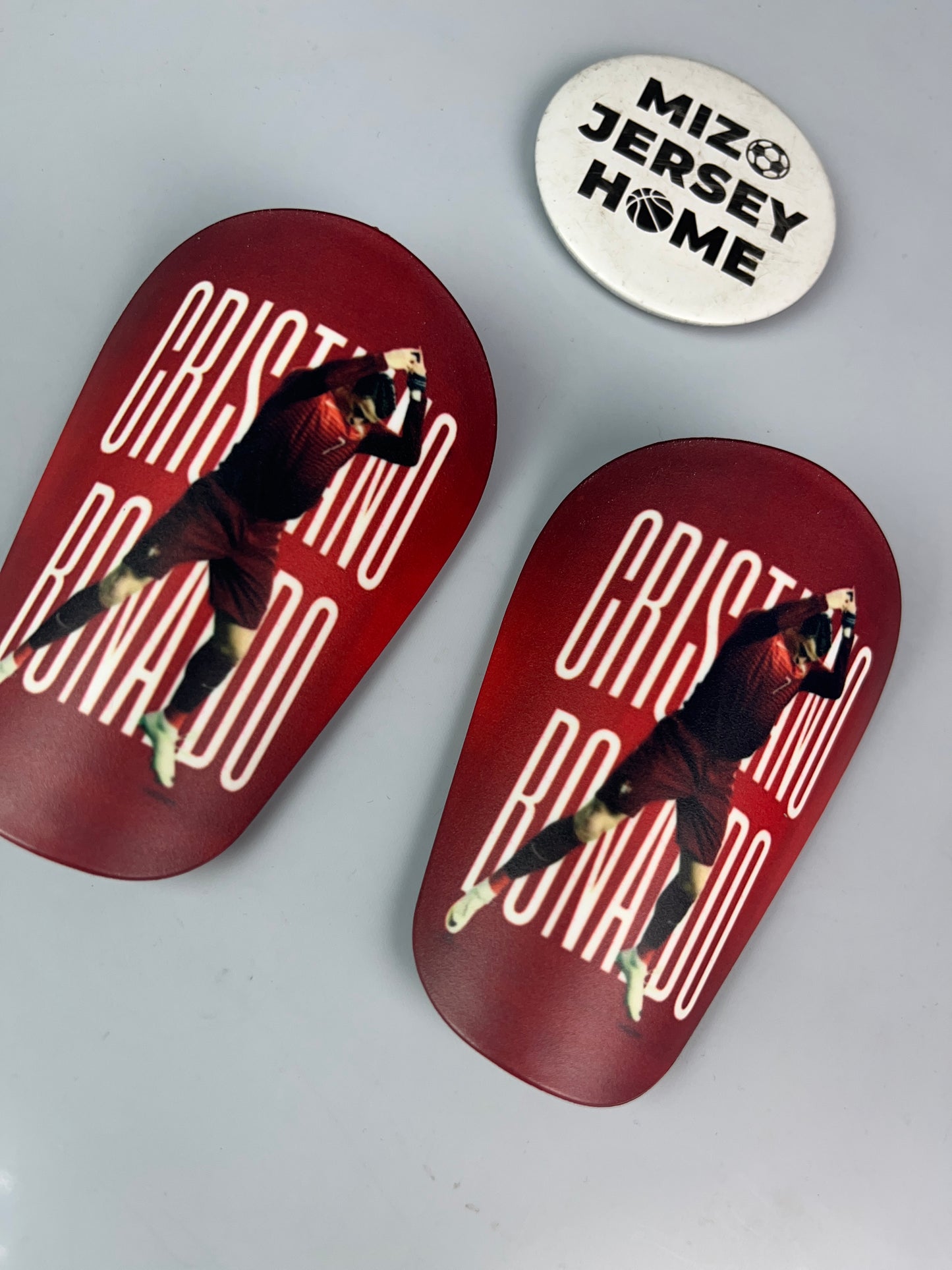 CR7 Shin Guard Red