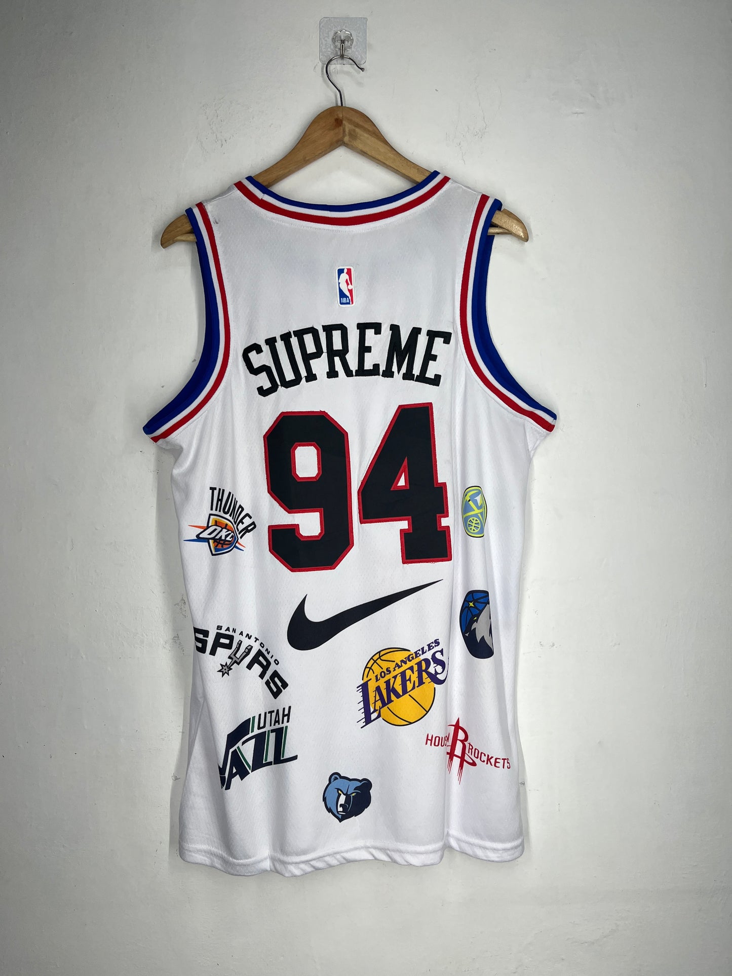 Nike X Supreme White NBA Jersey