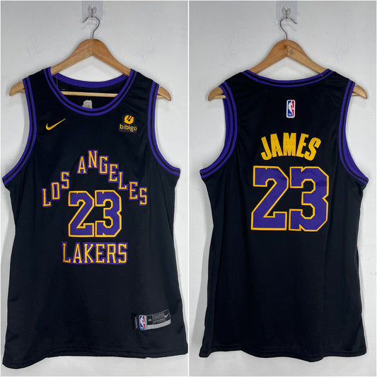 JAMES 23 Black Jersey Los Angeles Lakers NBA Jersey