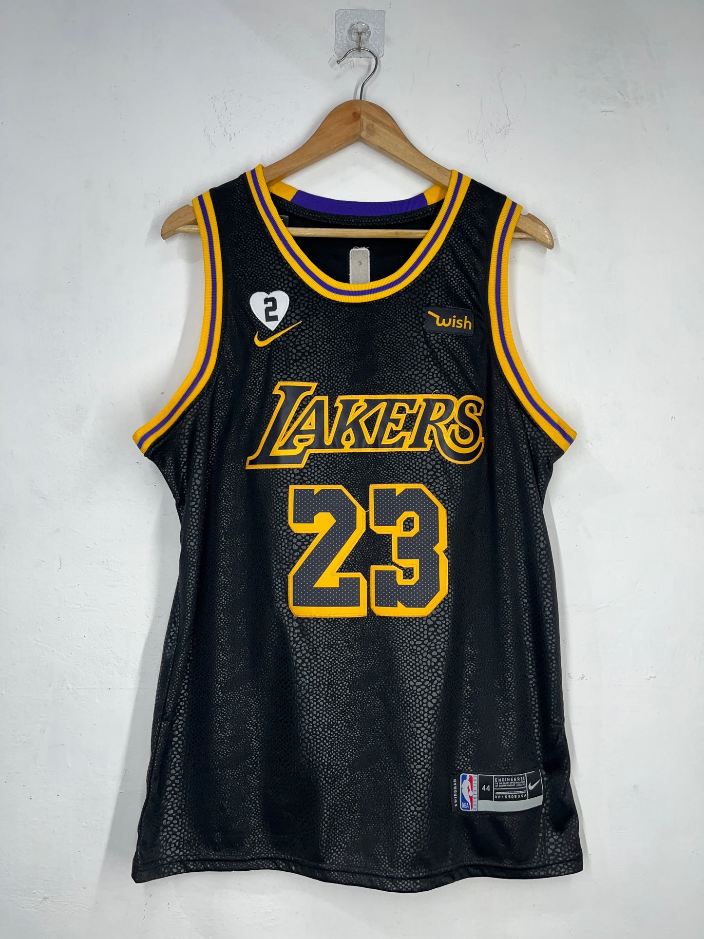 JAMES 23 Black Jersey Los Angeles Lakers NBA Jersey