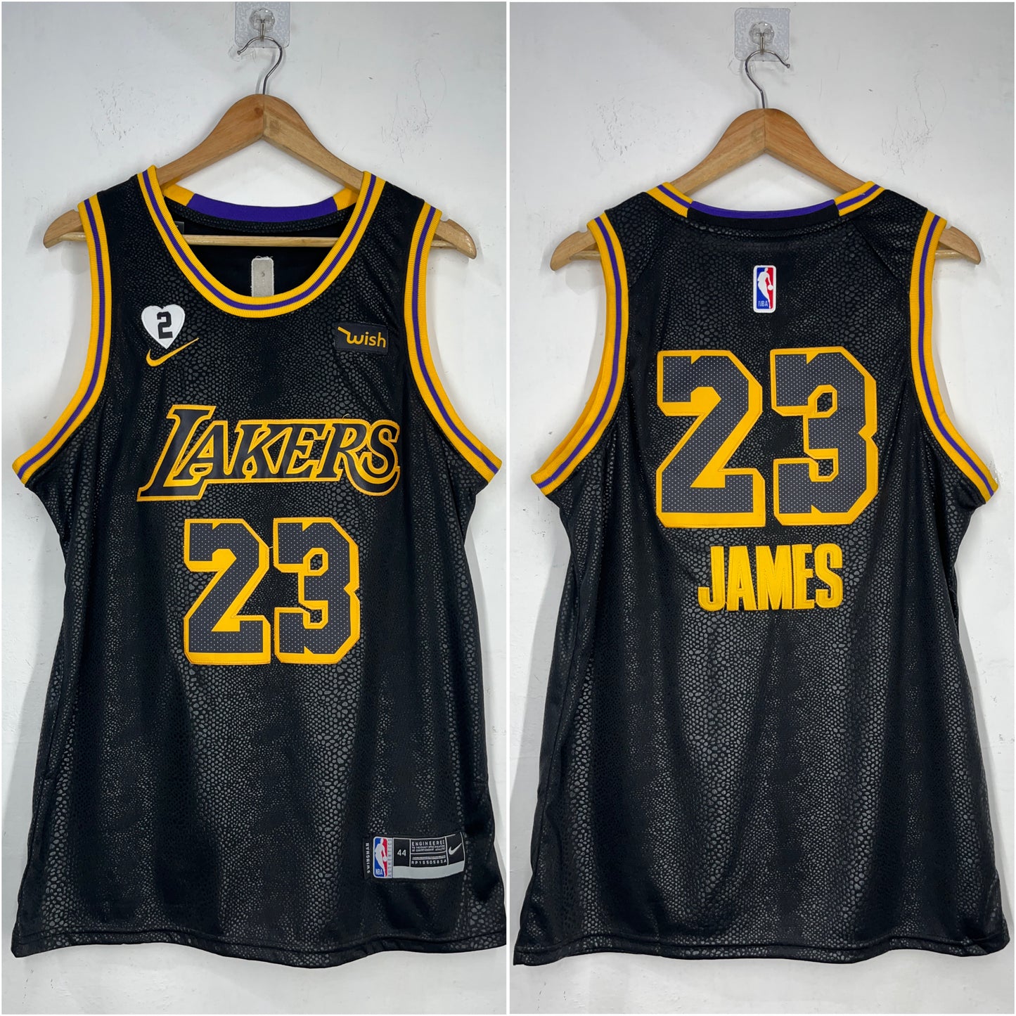 JAMES 23 Black Jersey Los Angeles Lakers NBA Jersey