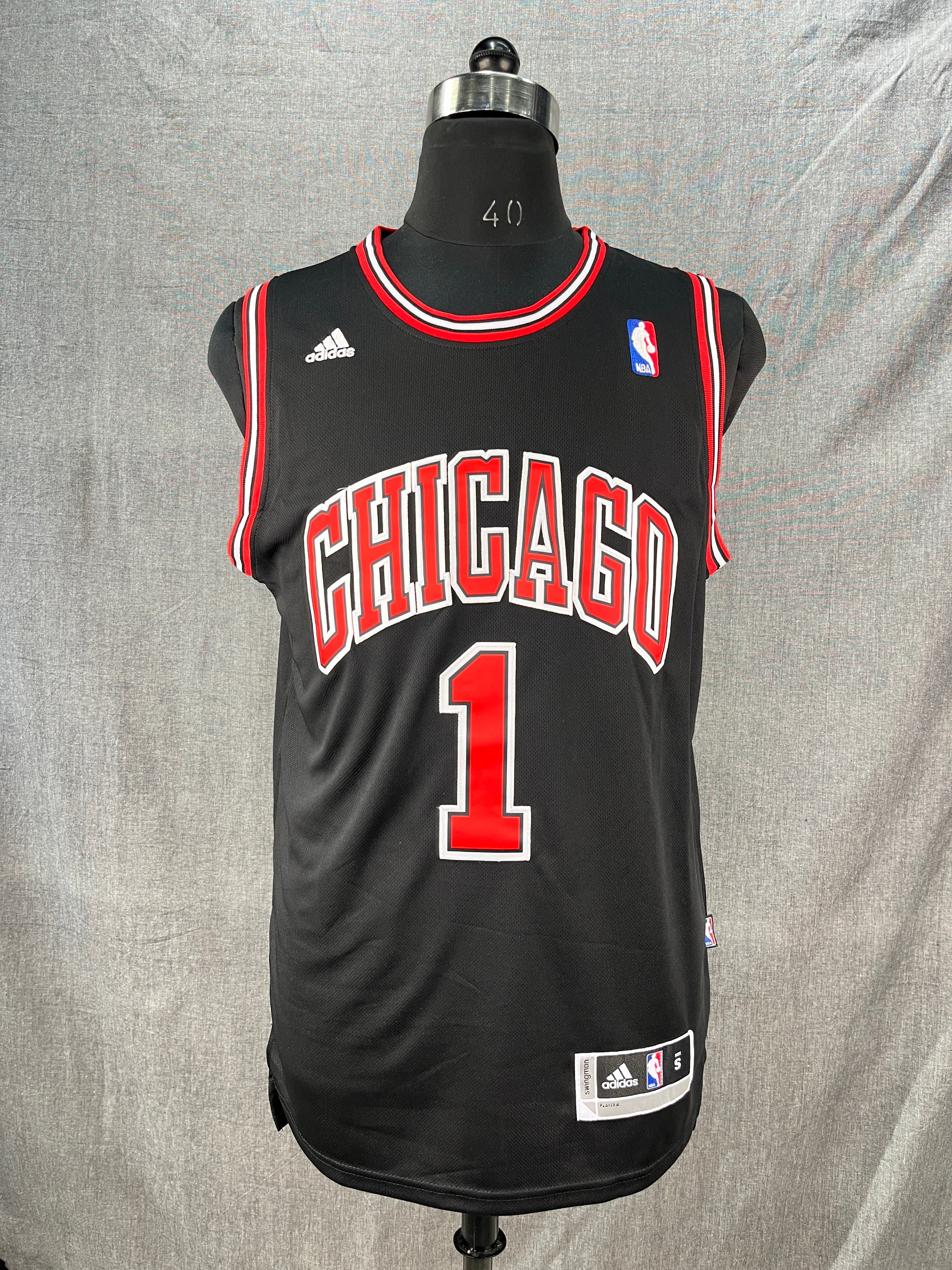 ROSE 1 Black Chicago Bulls NBA jersey
