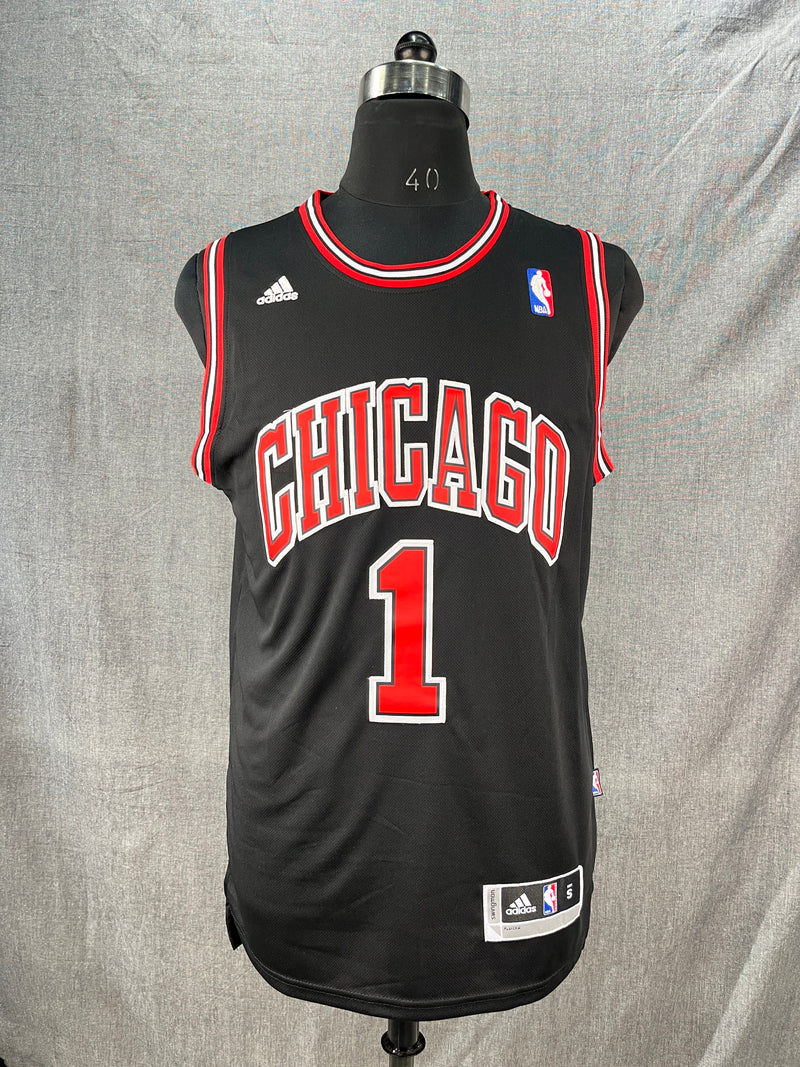 ROSE 1 Black Chicago Bulls NBA jersey