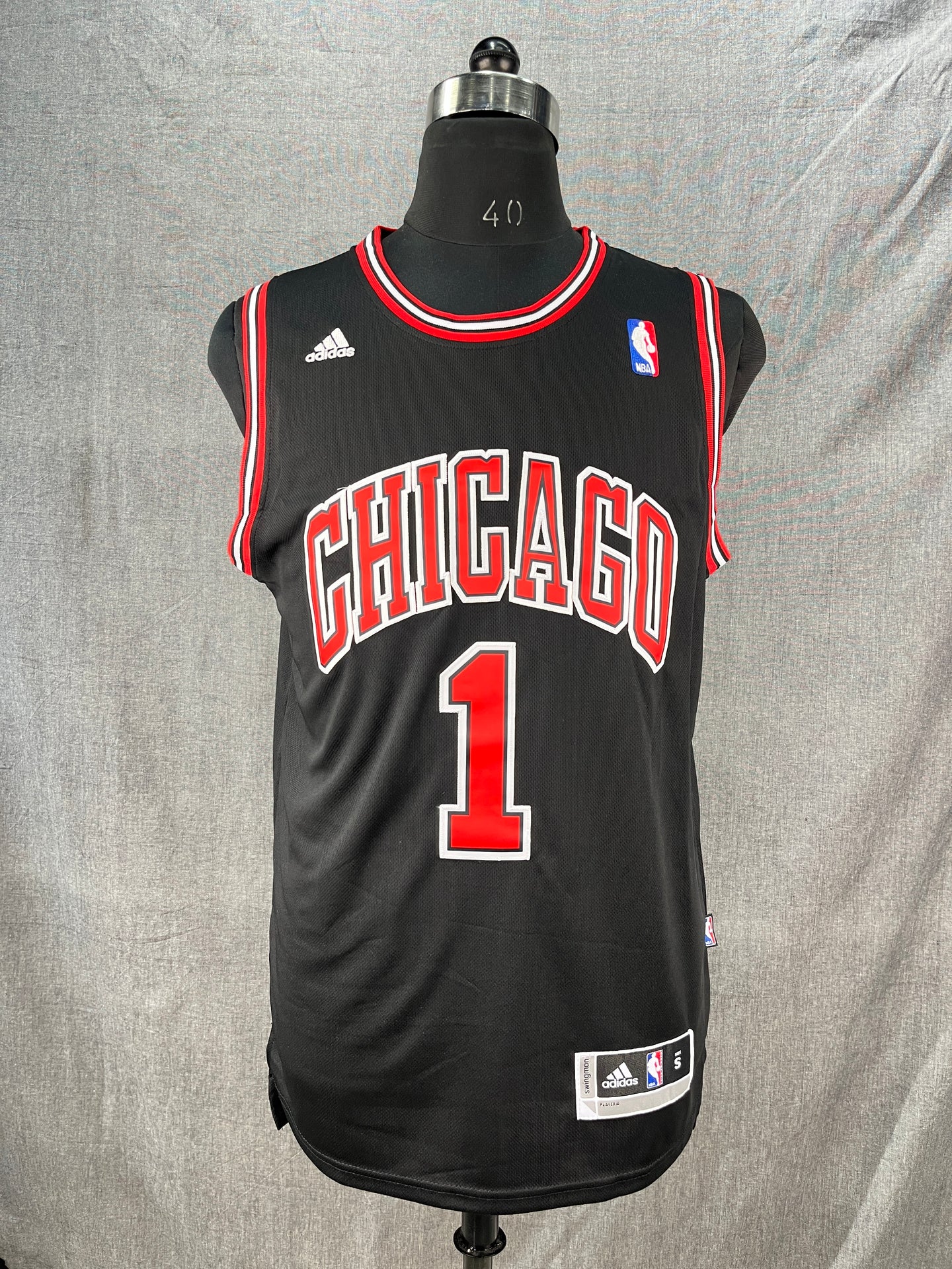 ROSE 1 Black Chicago Bulls NBA jersey