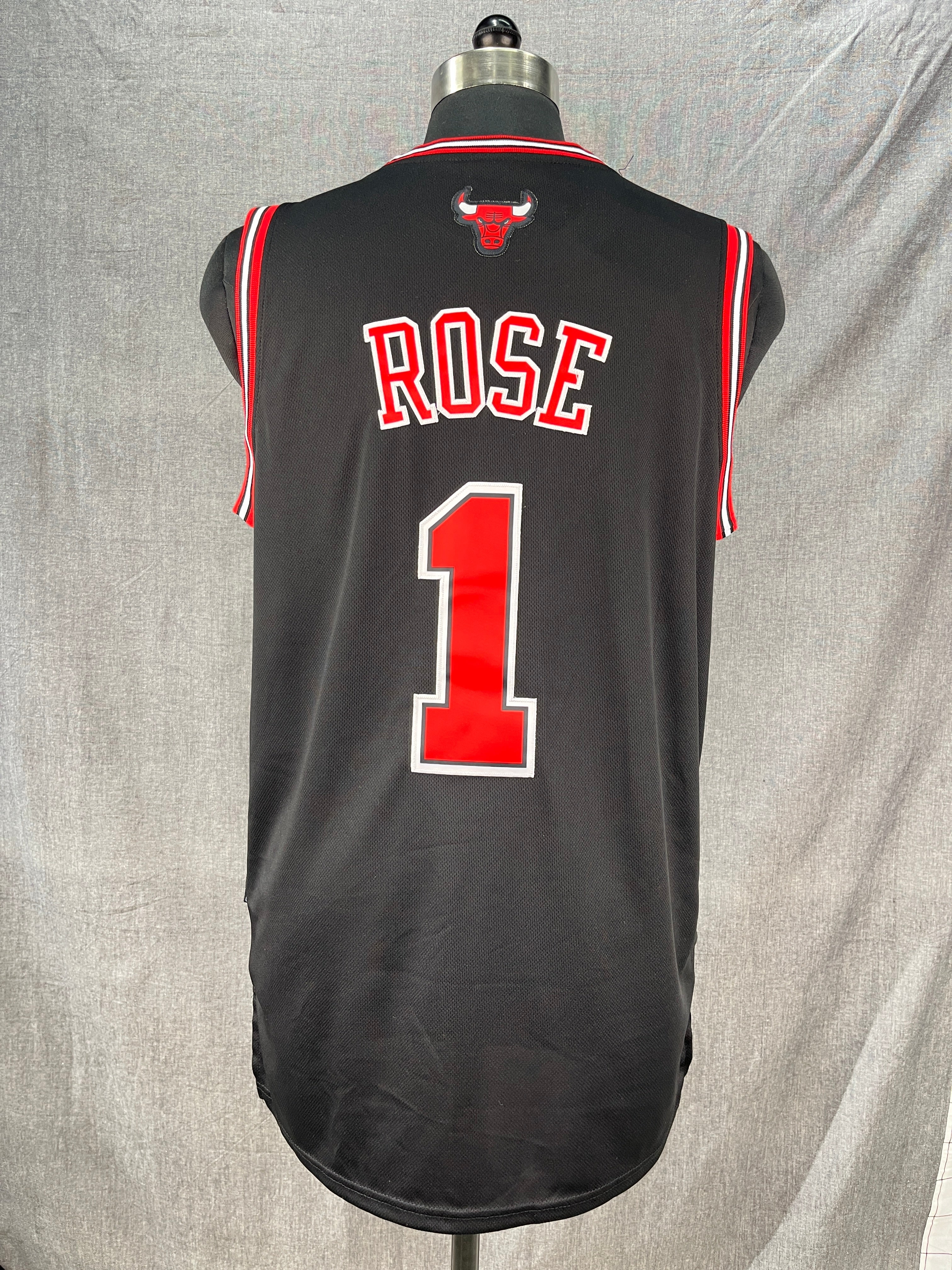 ROSE 1 Black Chicago Bulls NBA jersey