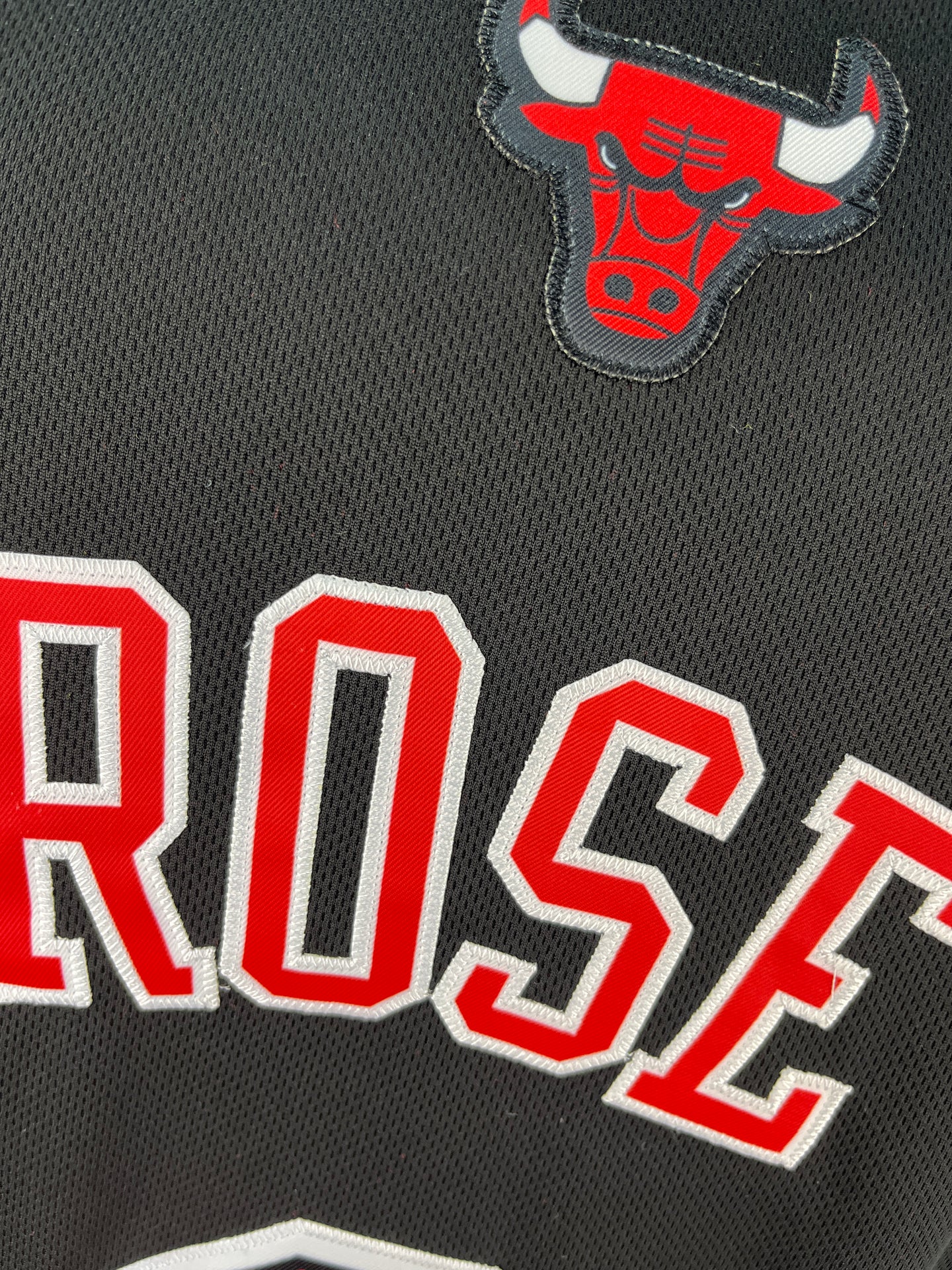 ROSE 1 Black Chicago Bulls NBA jersey