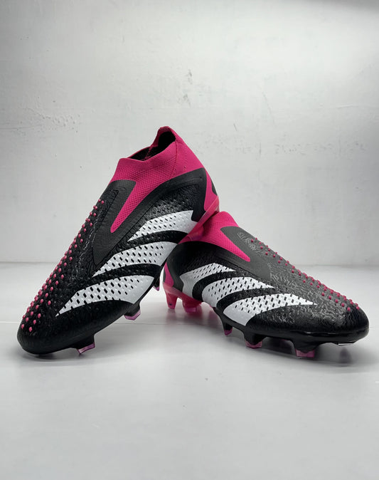 Adidas Predator Accuracy+ Laceless Black/Pink FG Football Shoes