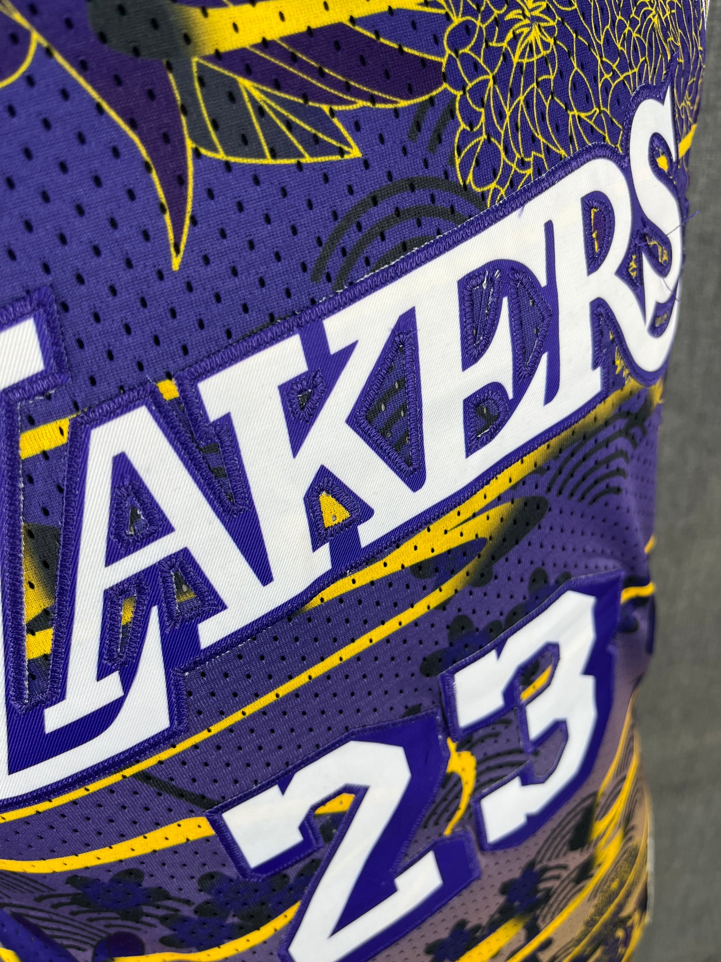 JAMES Purple Los Angeles Lakers Basketball Jersey