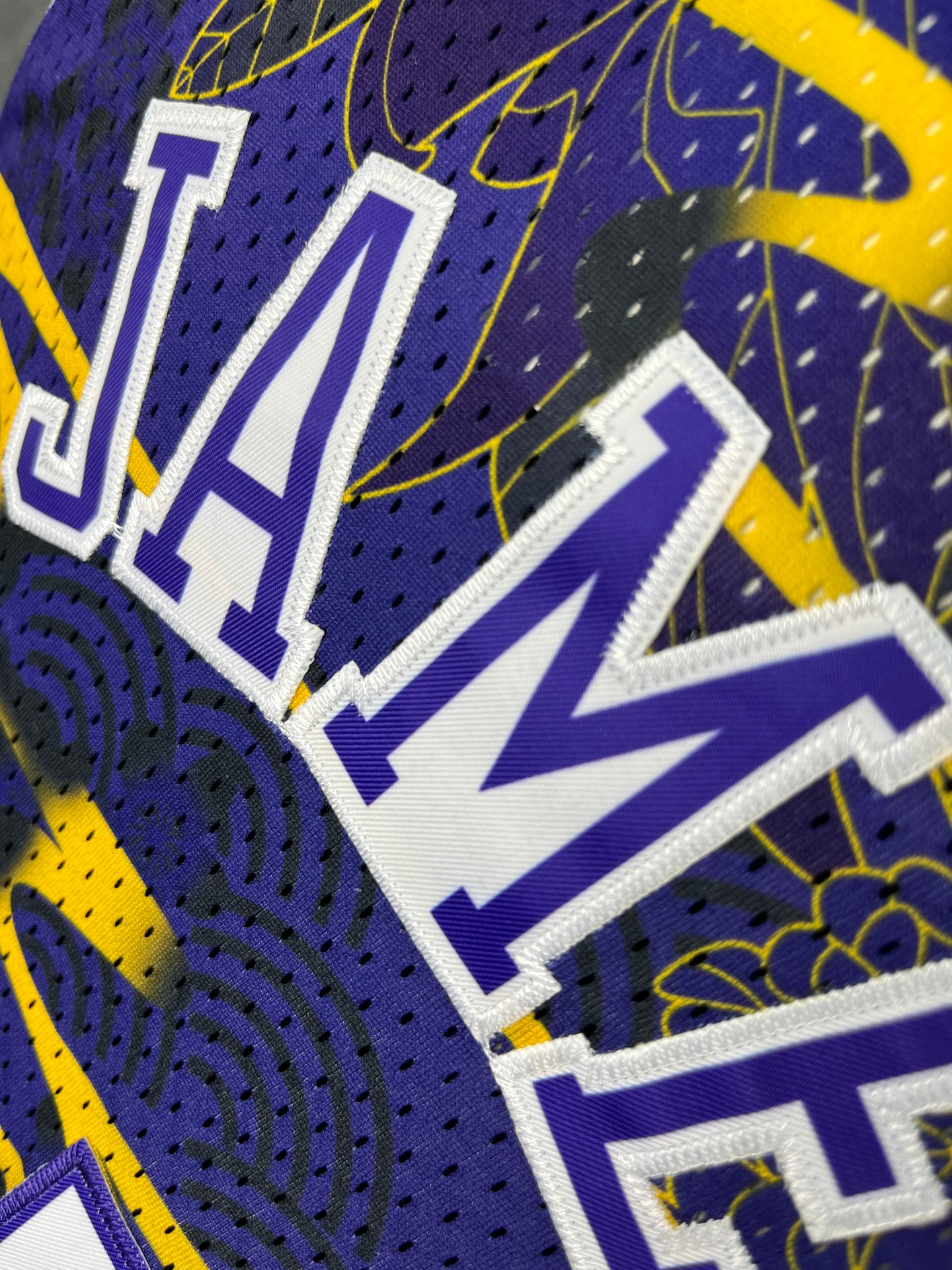 JAMES Purple Los Angeles Lakers Basketball Jersey