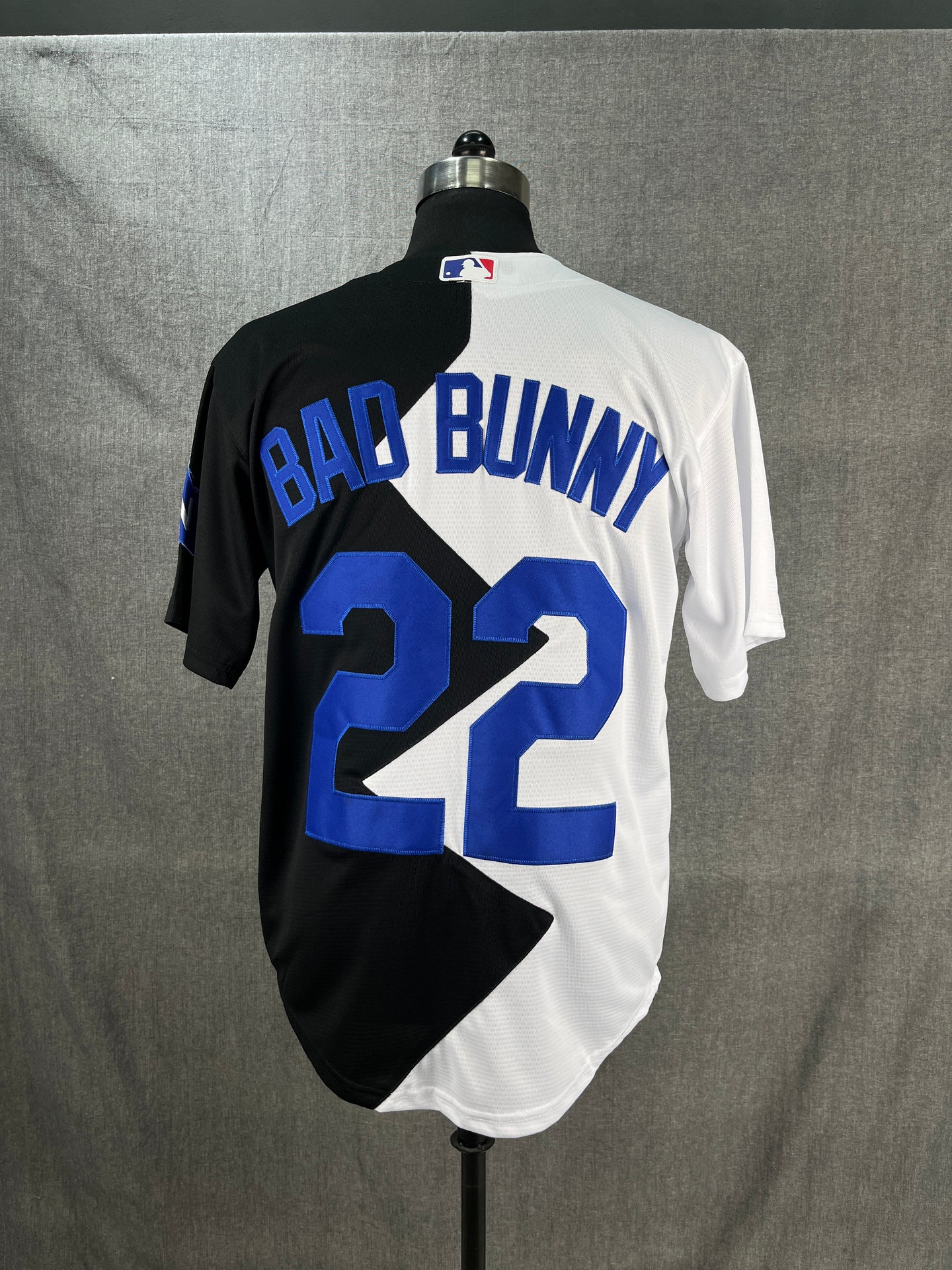 BAD BUNNY 22 Black & Blue LA Dodgers MLB Jersey