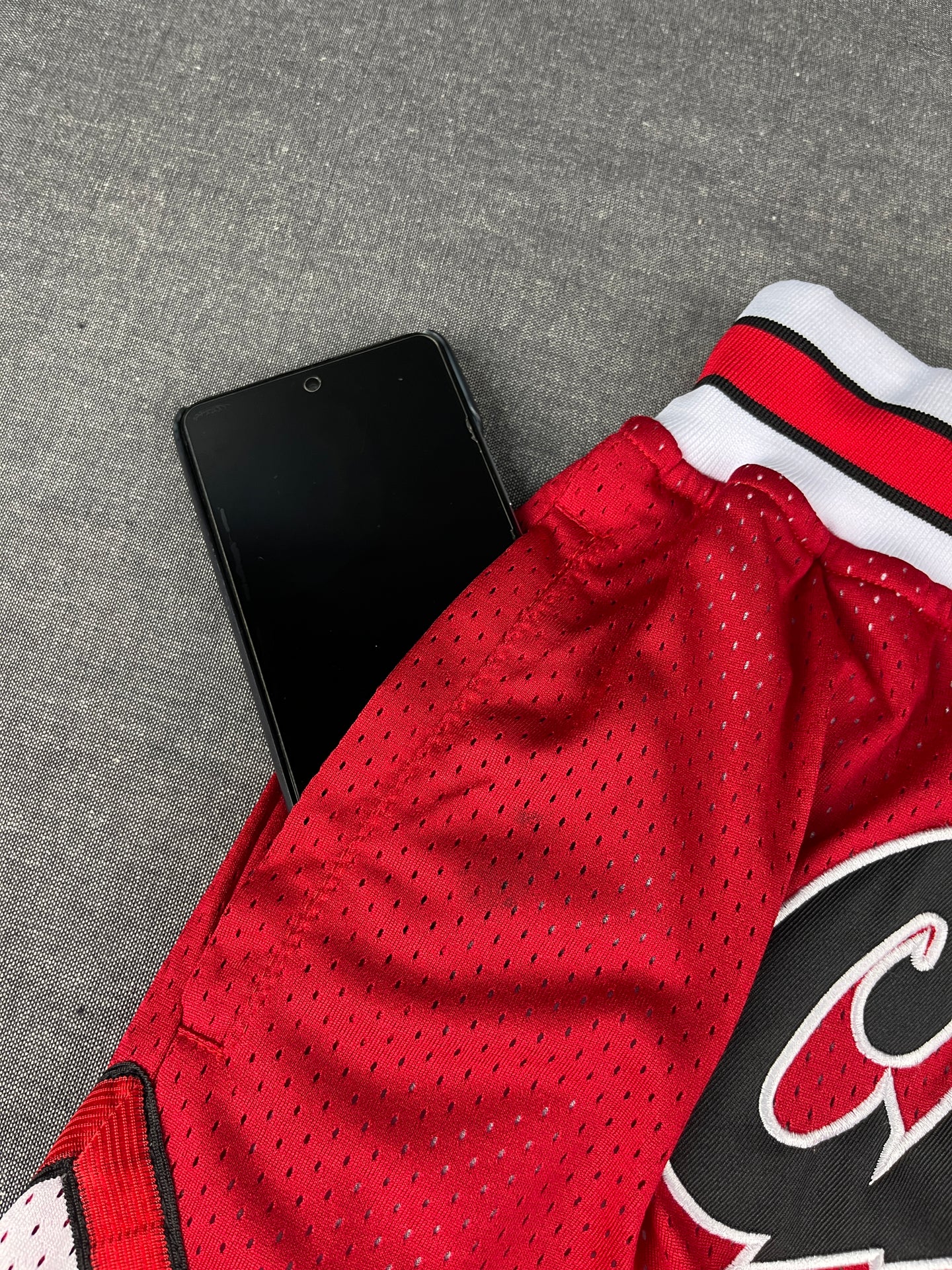Chicago Bulls Red Shorts Full Embroidery
