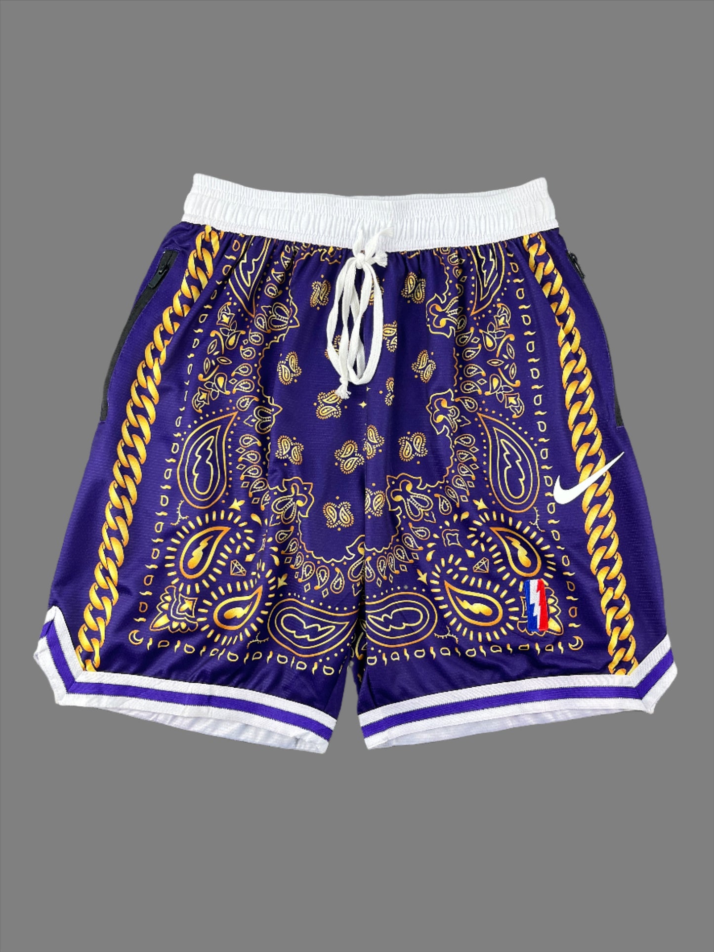 NIKE Paisley Purple & Gold Shorts