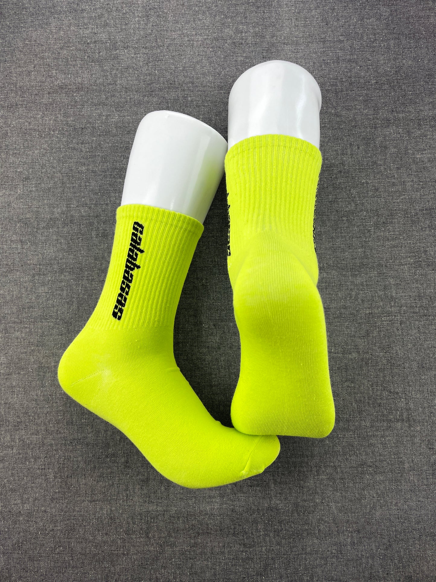 Yeezy CALABASAS Fluorescent Green Crew Socks