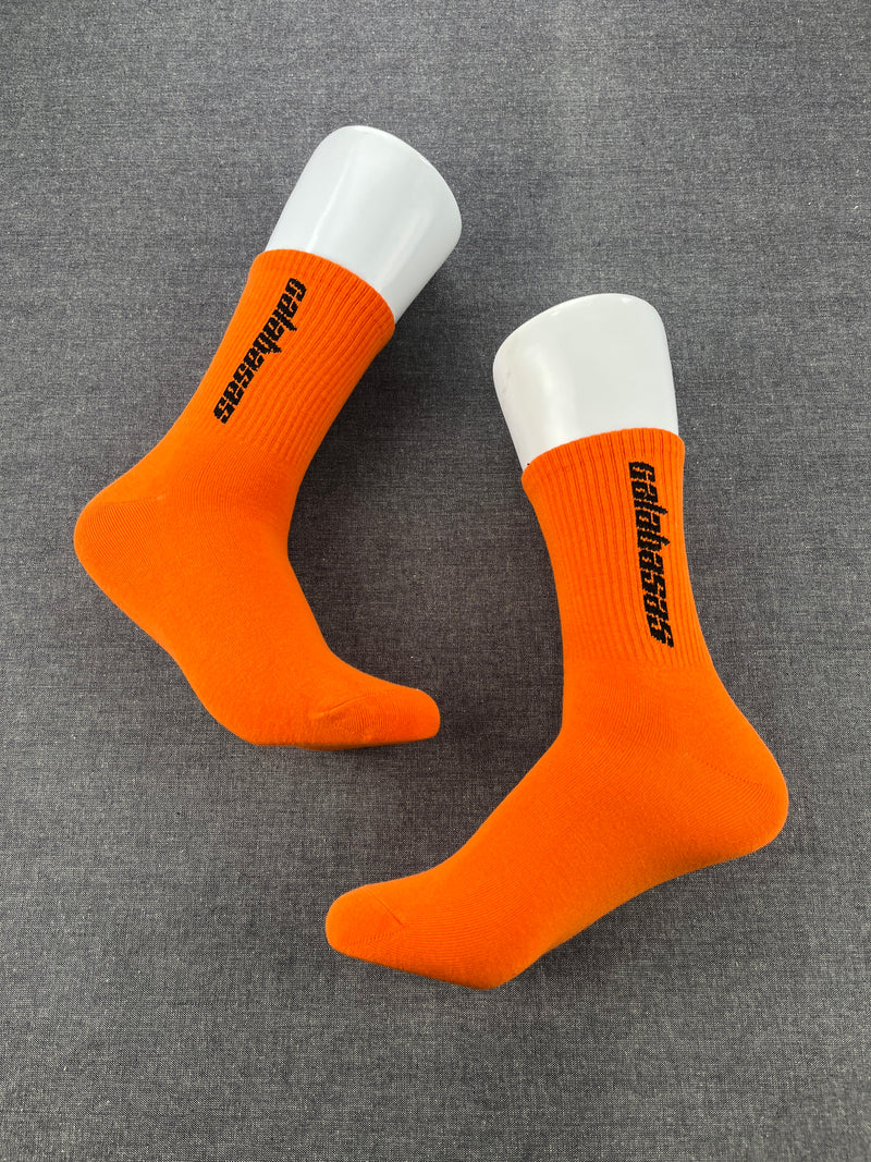 Yeezy CALABASAS Orange Crew Socks