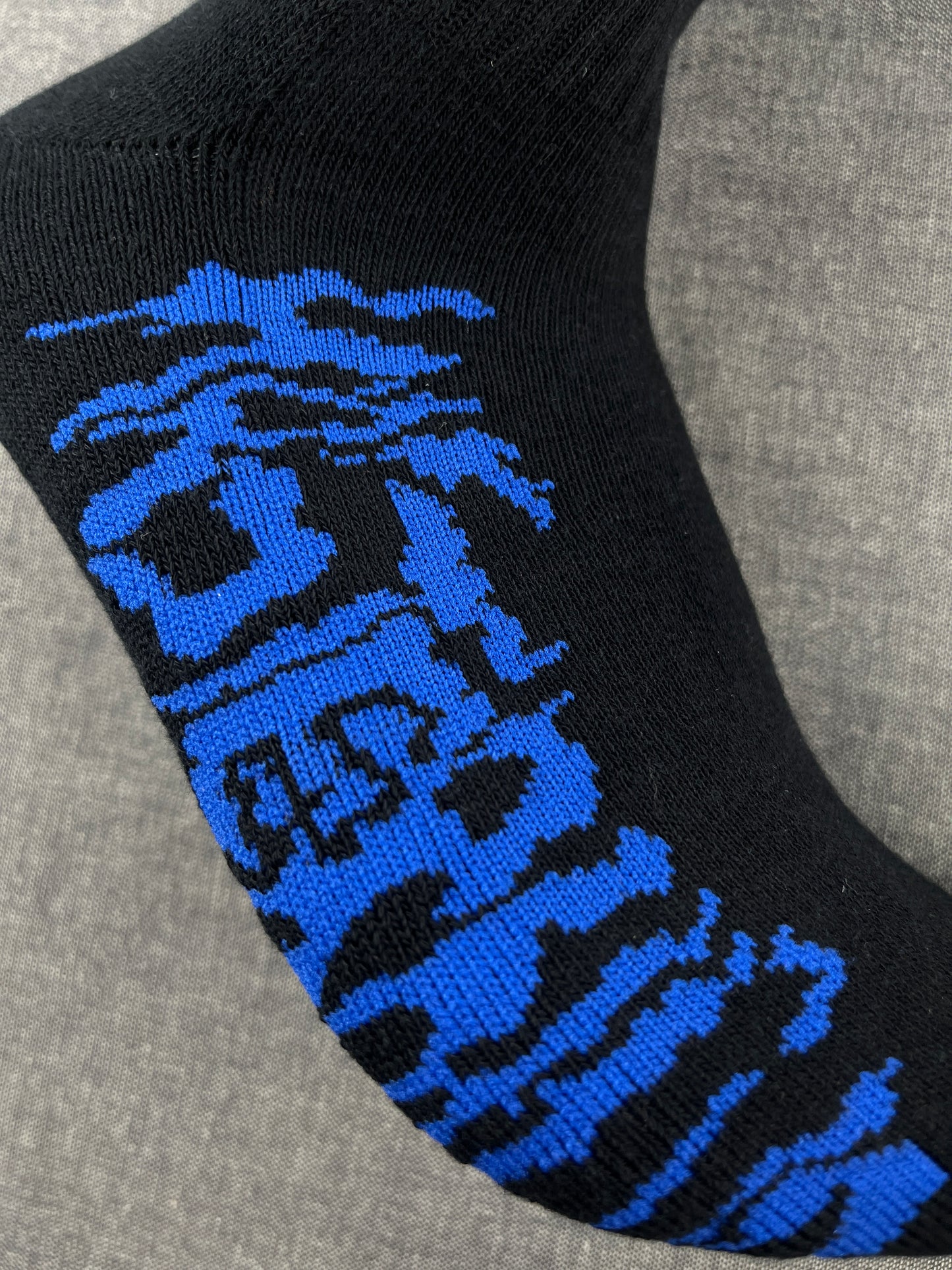 CACTUS JACK Skull Embroidery Black Crew Socks