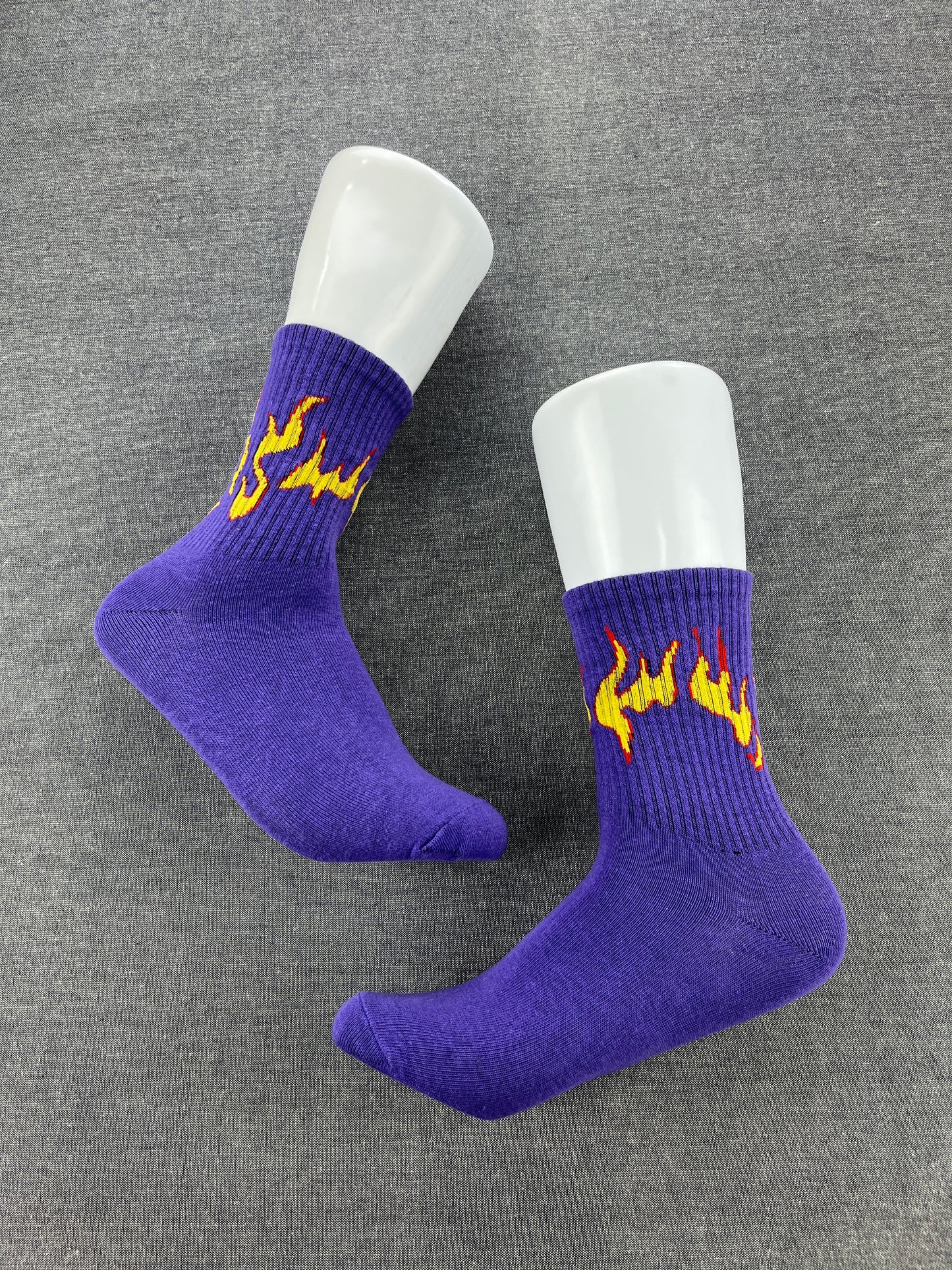 FLAME Purple Crew Socks