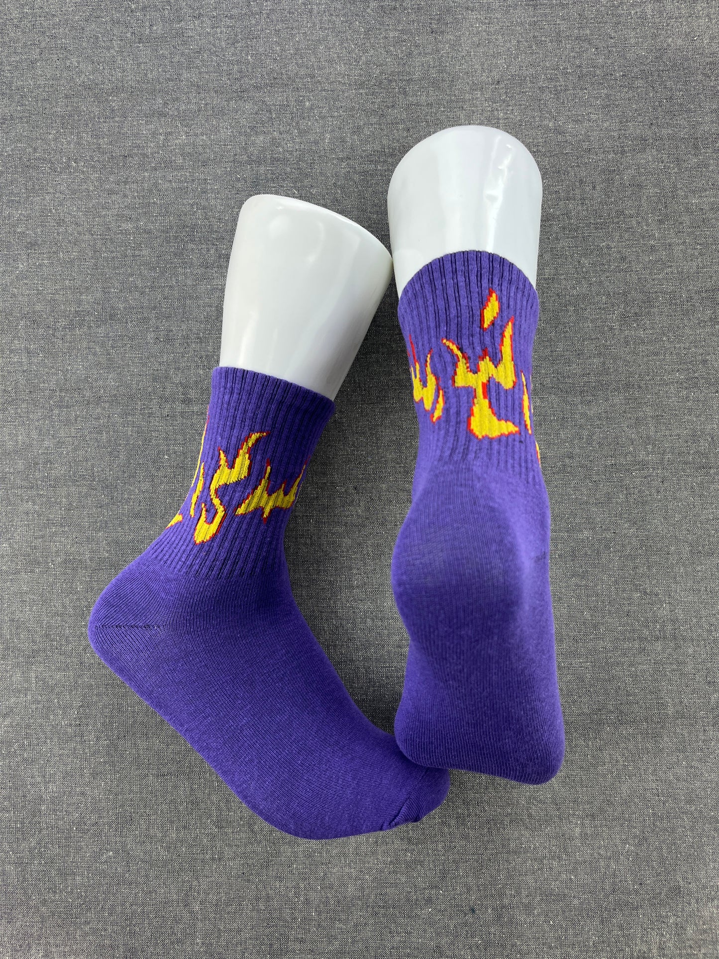 FLAME Purple Crew Socks