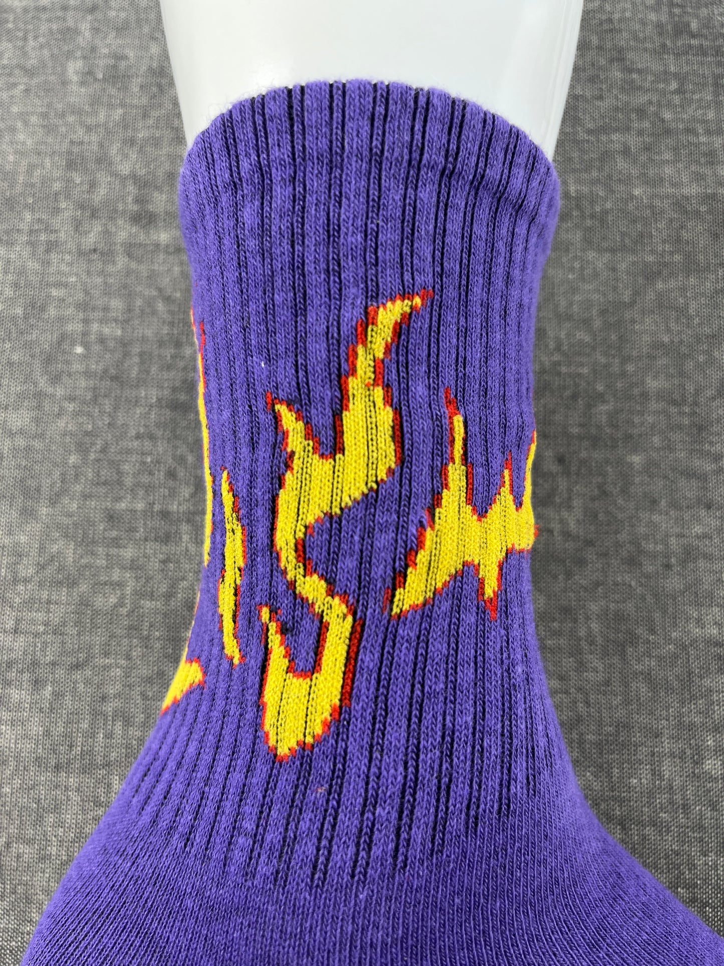 FLAME Purple Crew Socks