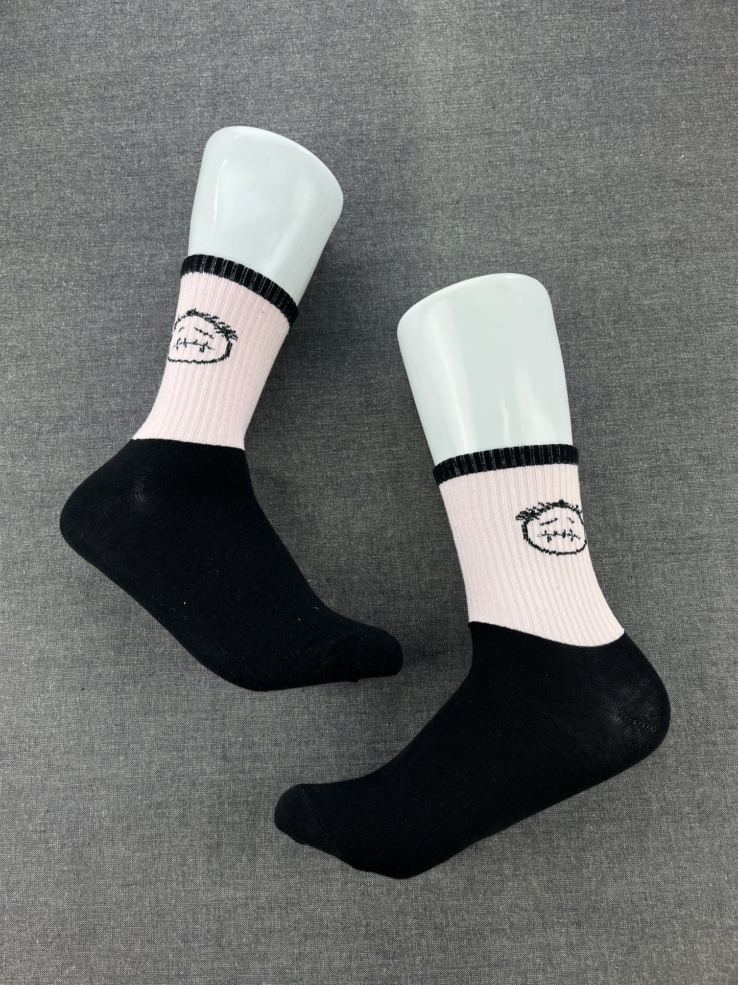 CACTUS JACK Pink & Black Crew Socks