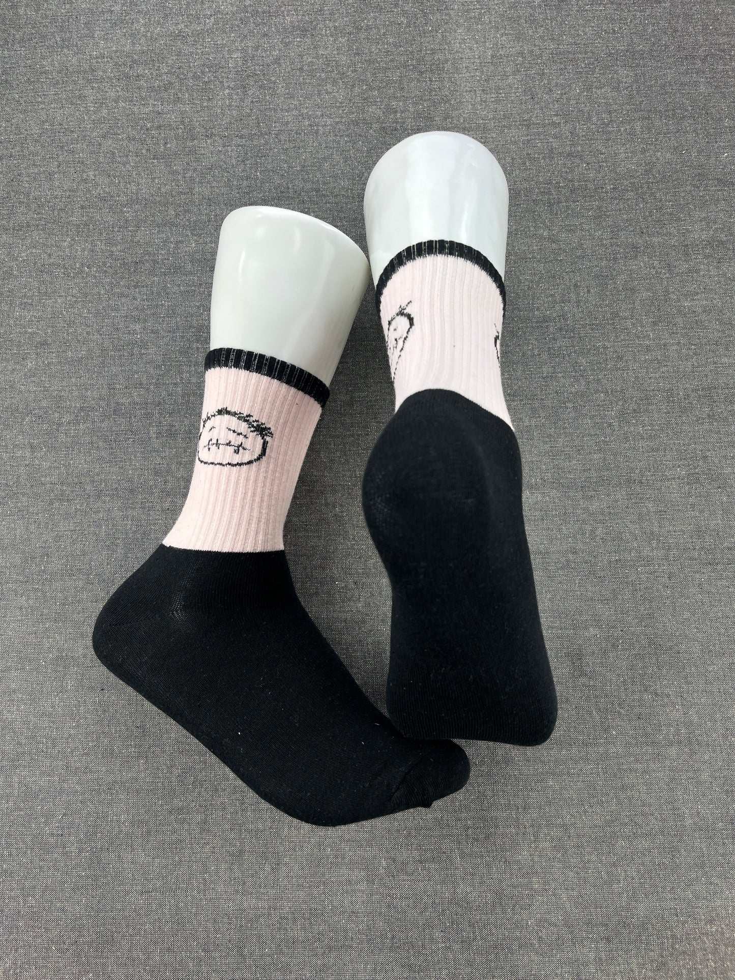 CACTUS JACK Pink & Black Crew Socks