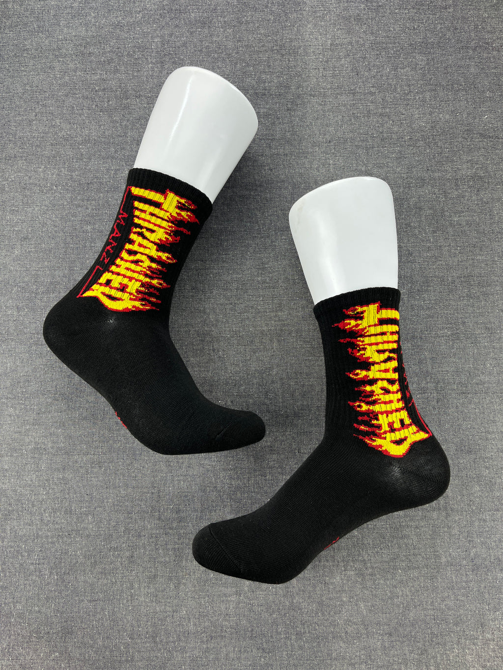 THRASHER Black Crew Socks