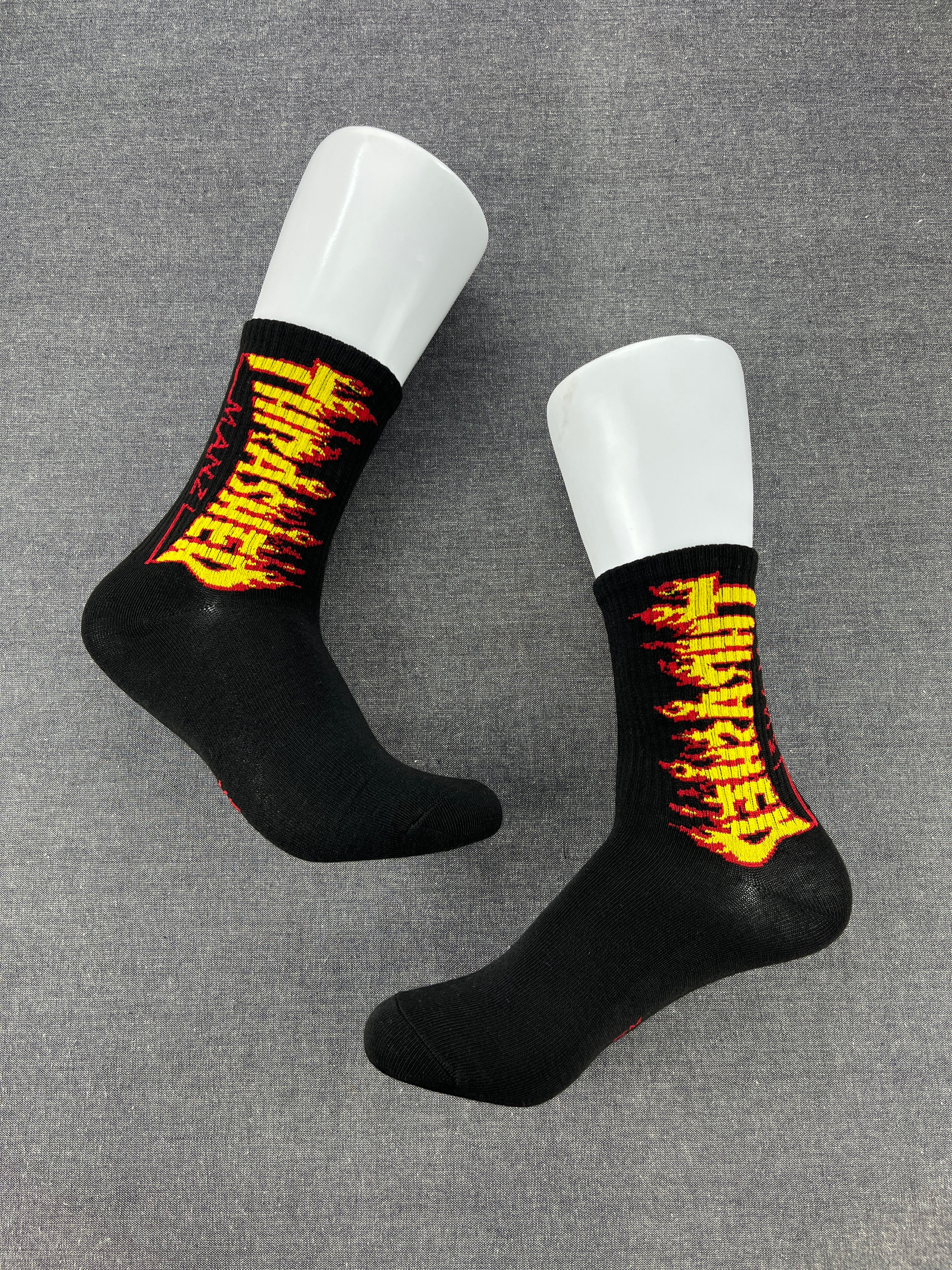 THRASHER Black Crew Socks