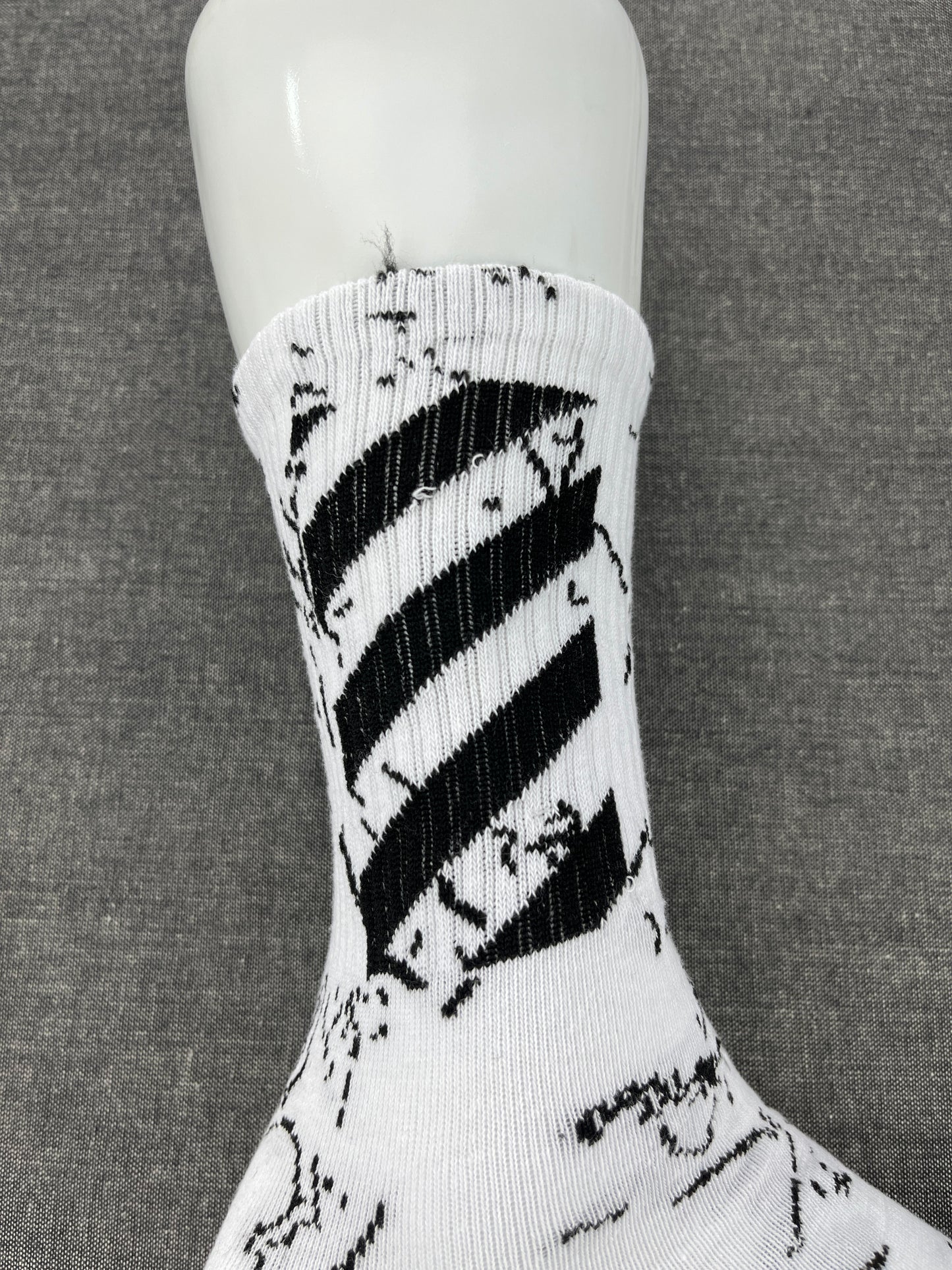 OFF-WHITE Marble White Crew Socks