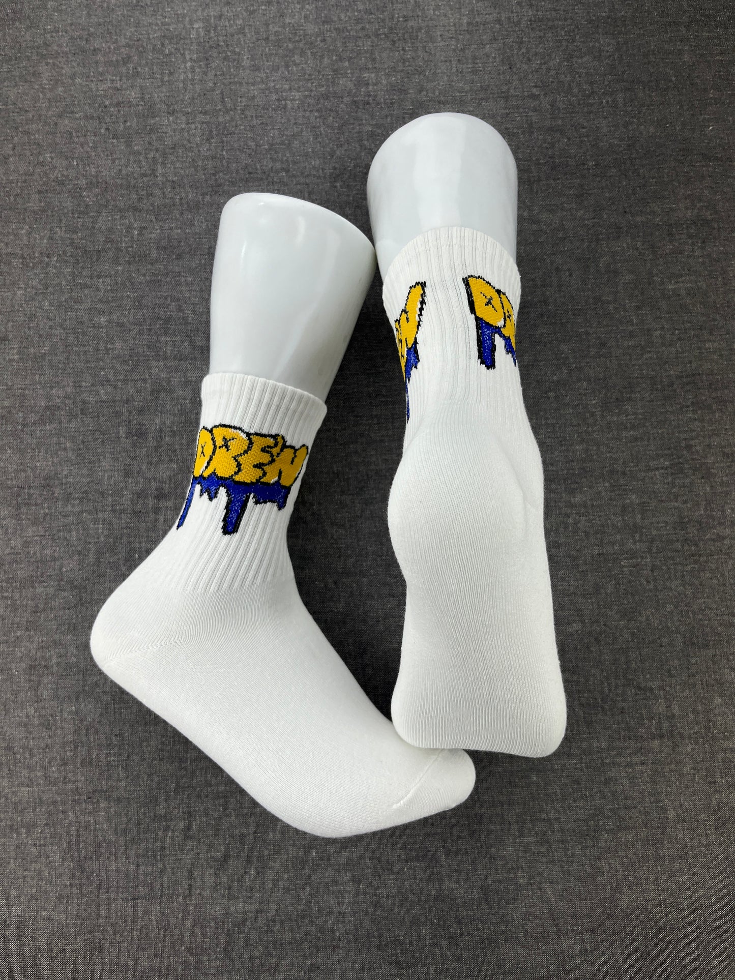 DREW White Crew Socks