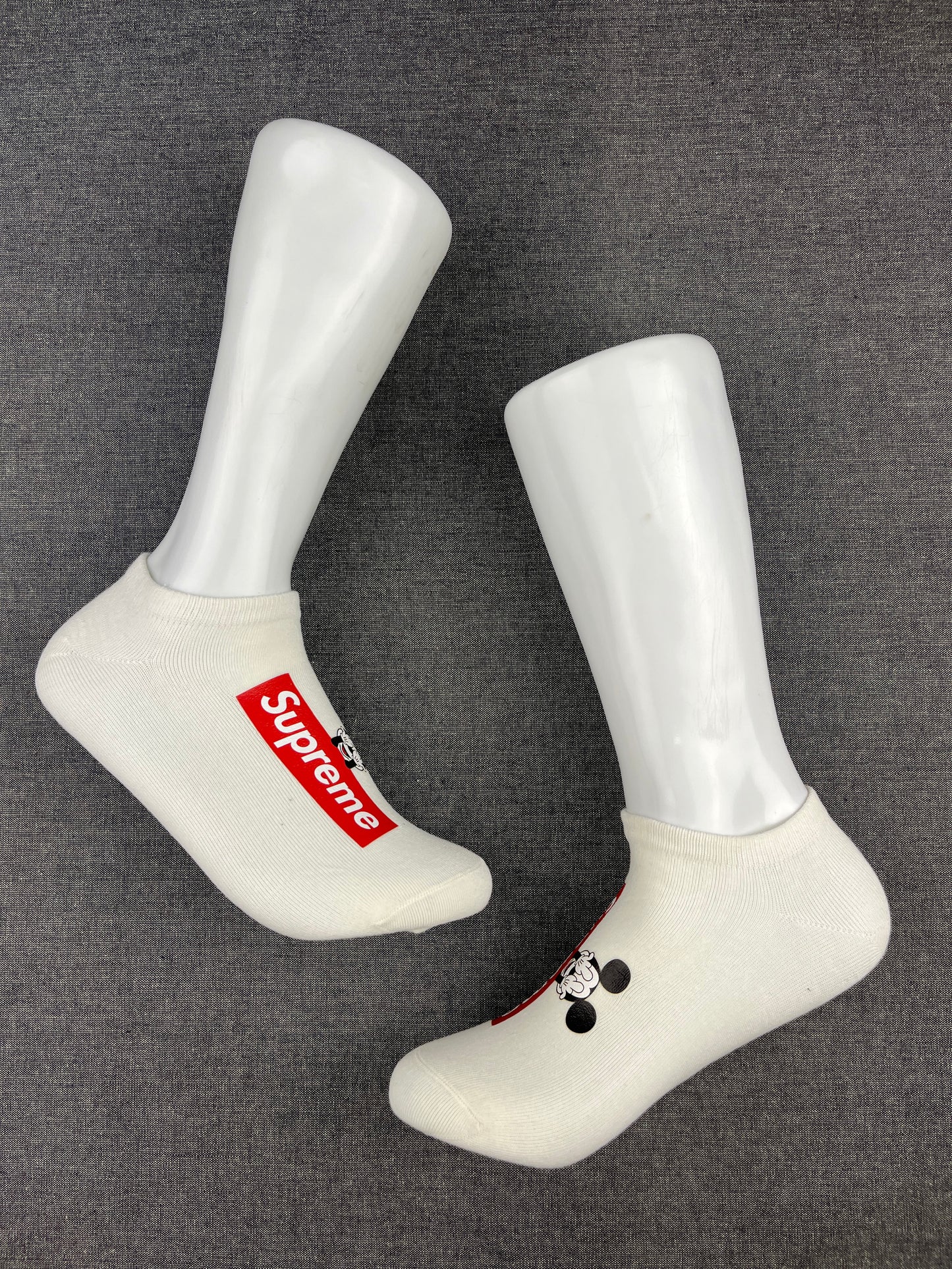 SUPREME Mickey Mouse White Ankle Socks