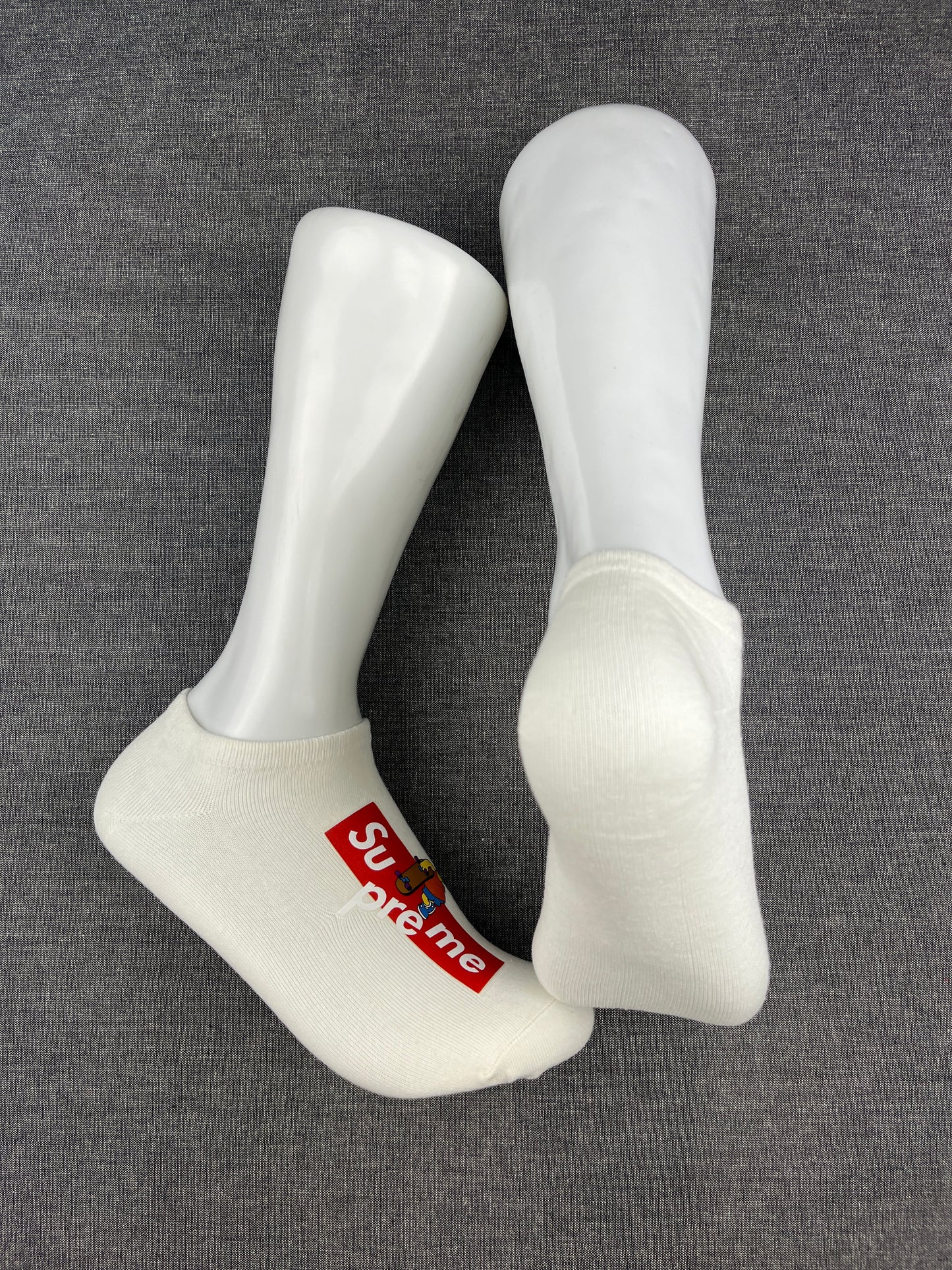 SUPREME Bart Simpson White Ankle Socks