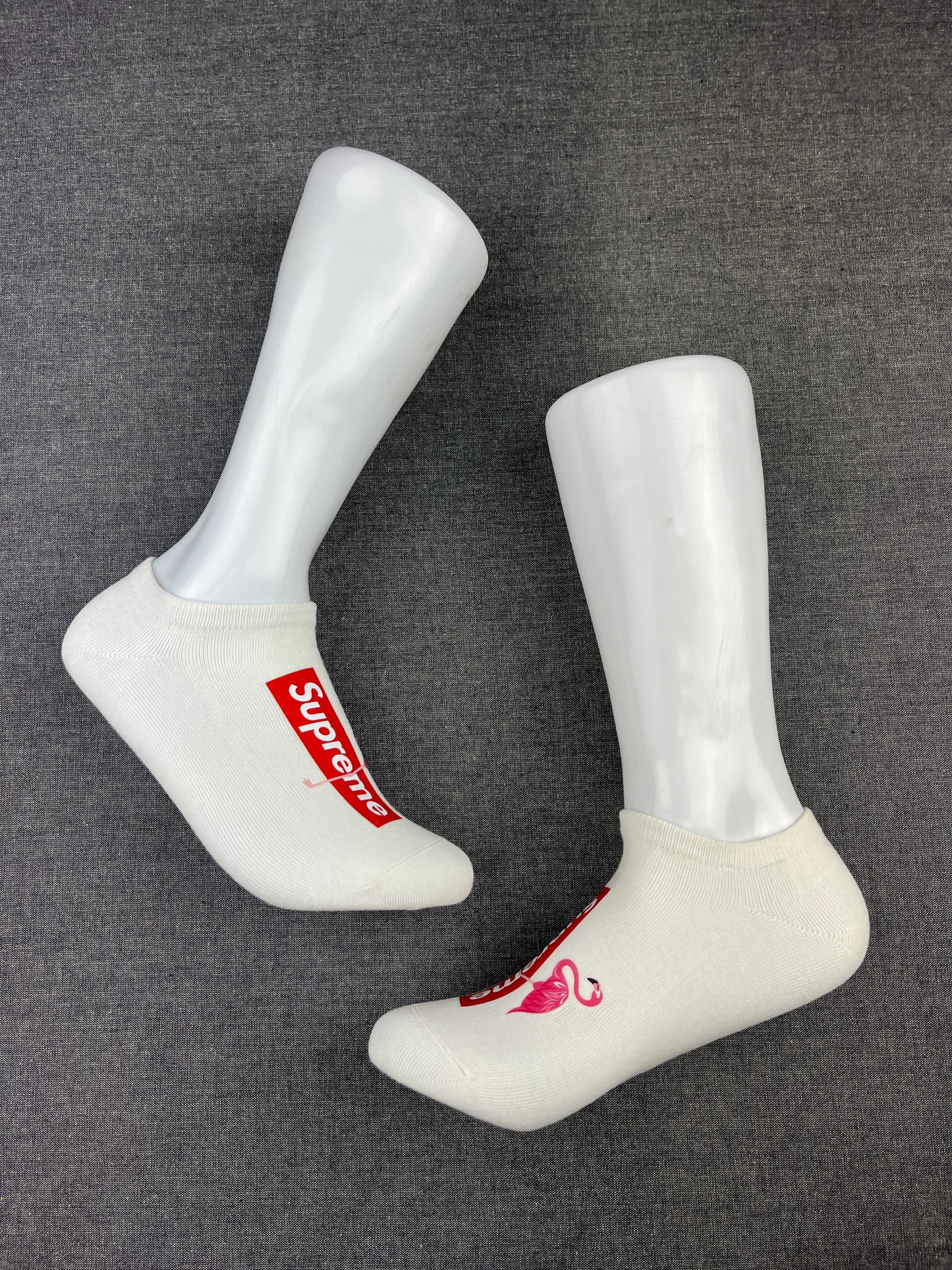 SUPREME Flamingo White Ankle Sokcs