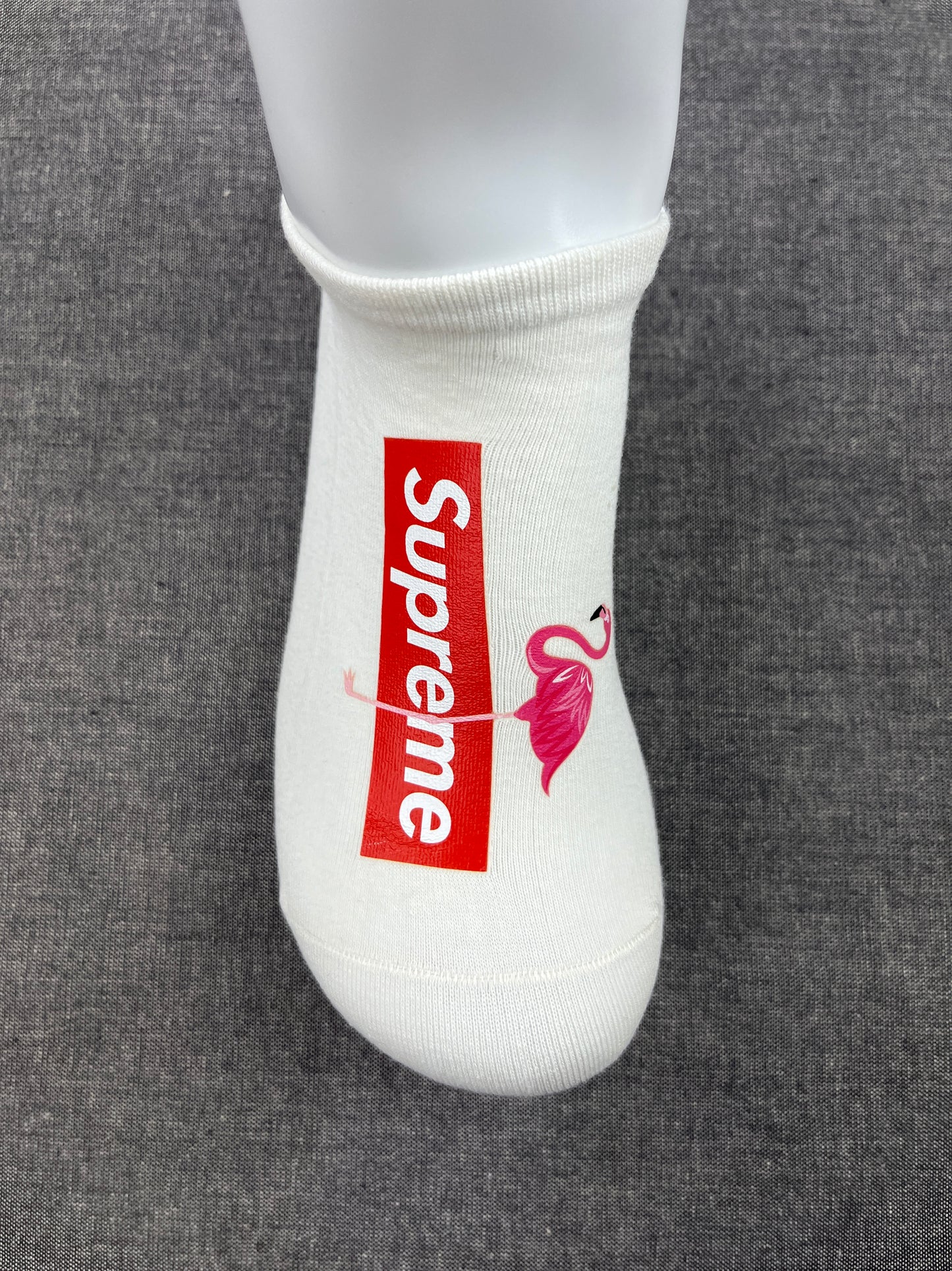 SUPREME Flamingo White Ankle Sokcs