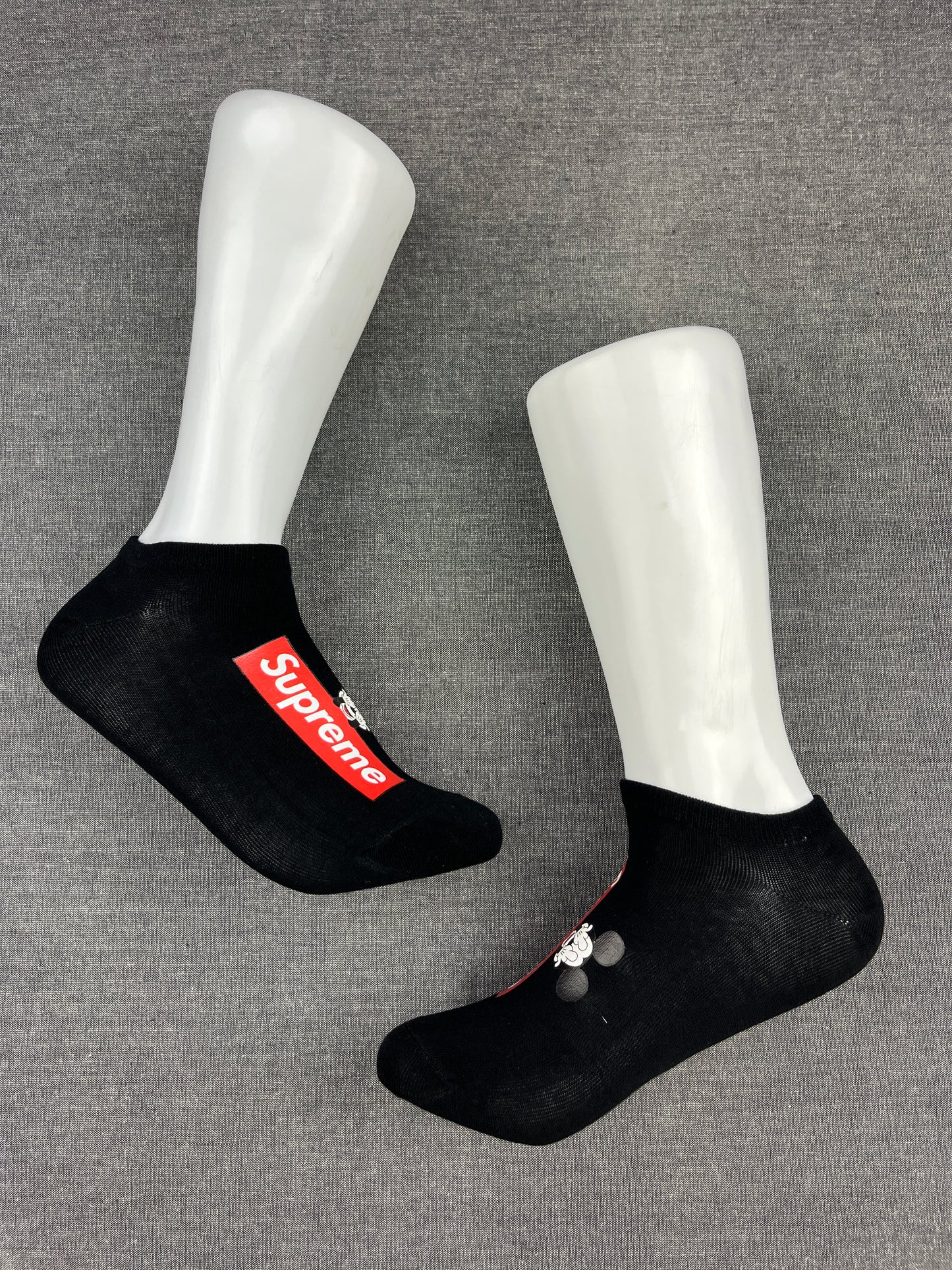 Supreme Micky Mouse Black Ankle Socks