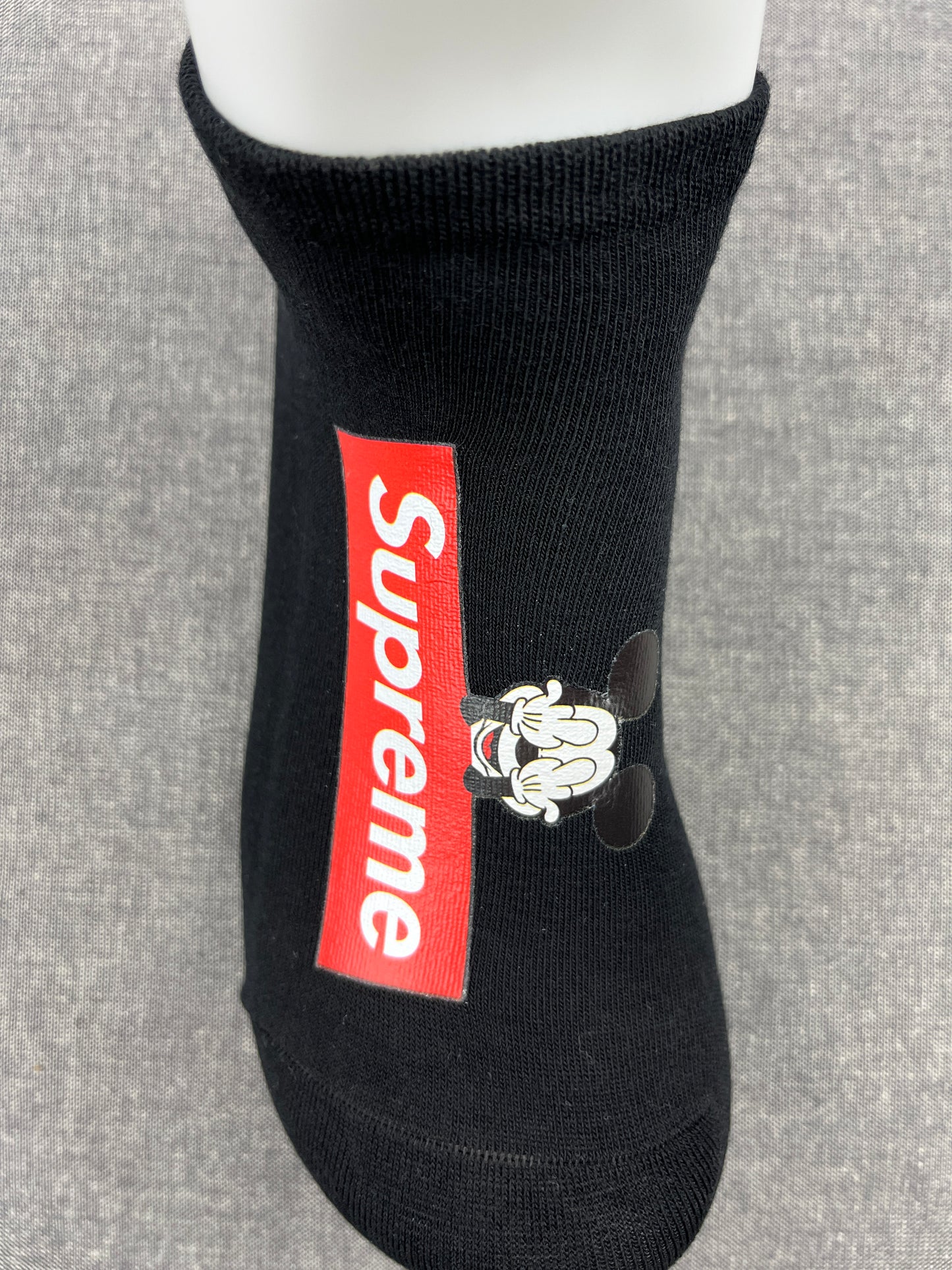 Supreme Micky Mouse Black Ankle Socks