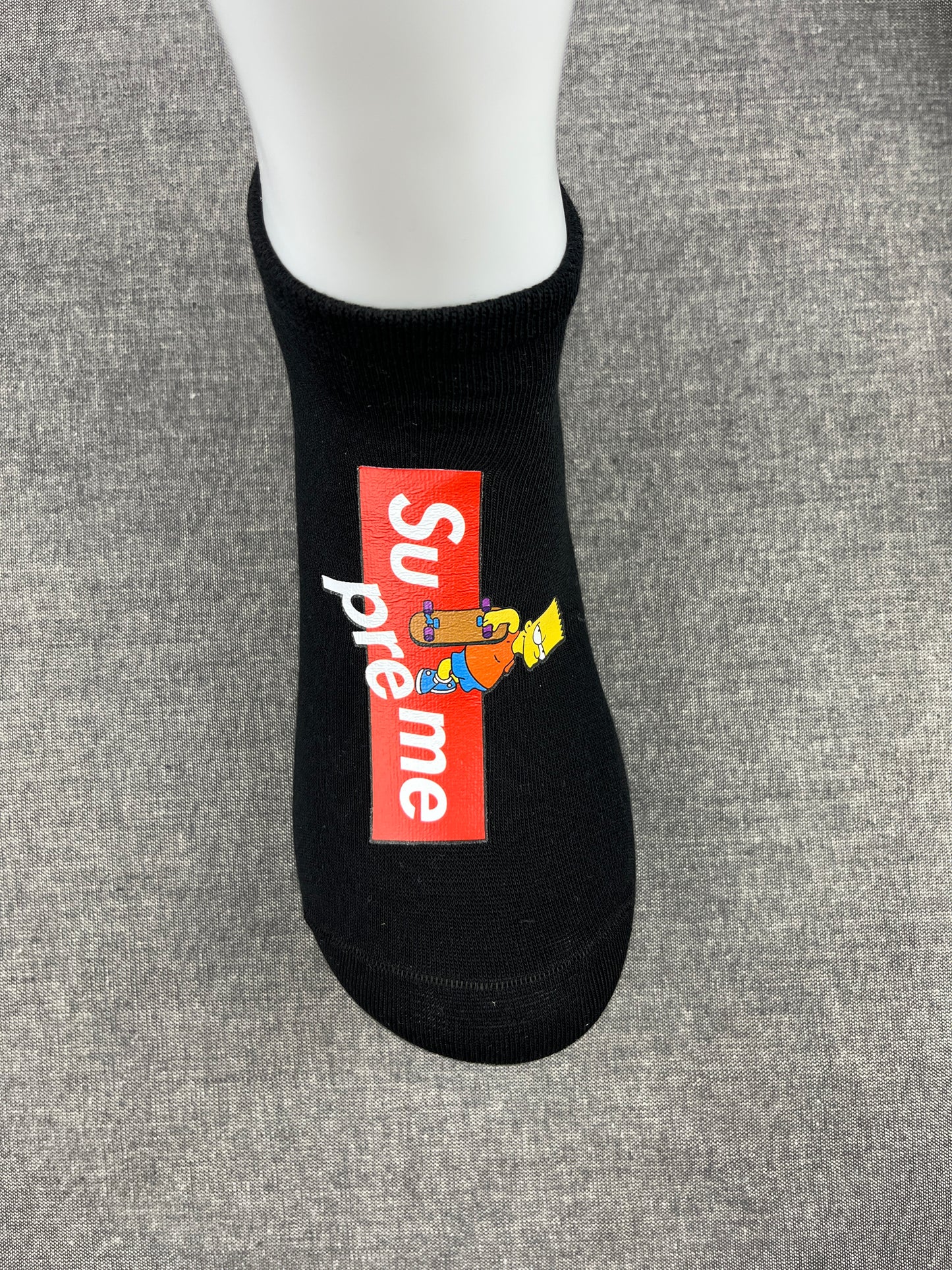 Supreme BART SIMPSON Black Ankle Socks