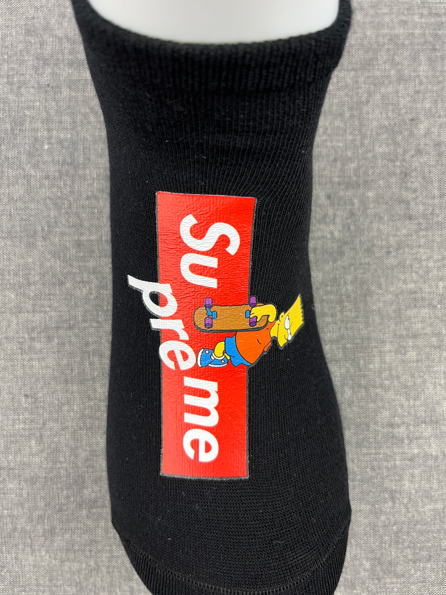 Supreme BART SIMPSON Black Ankle Socks