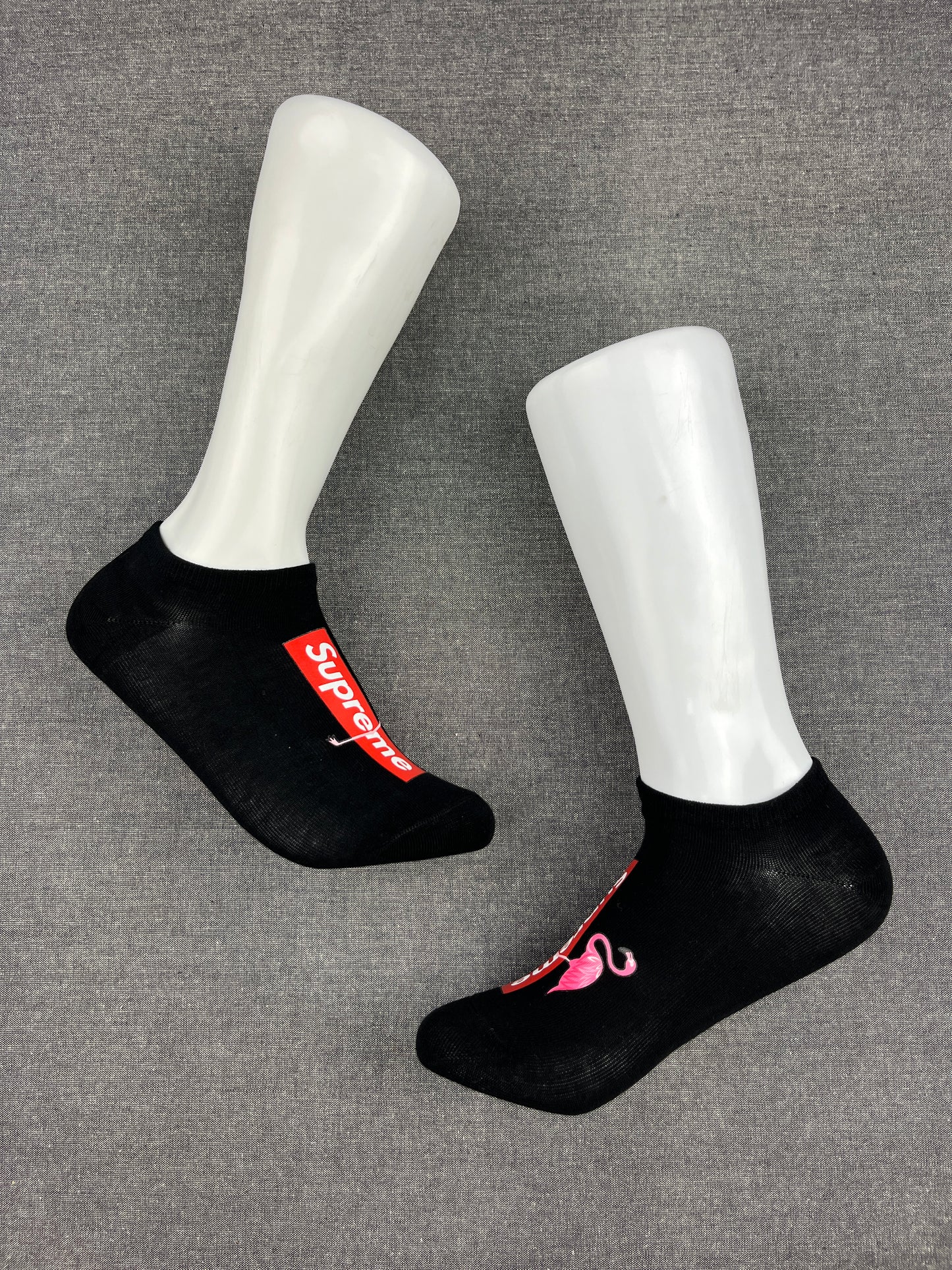 Supreme FLAMINGO Black Ankle Socks