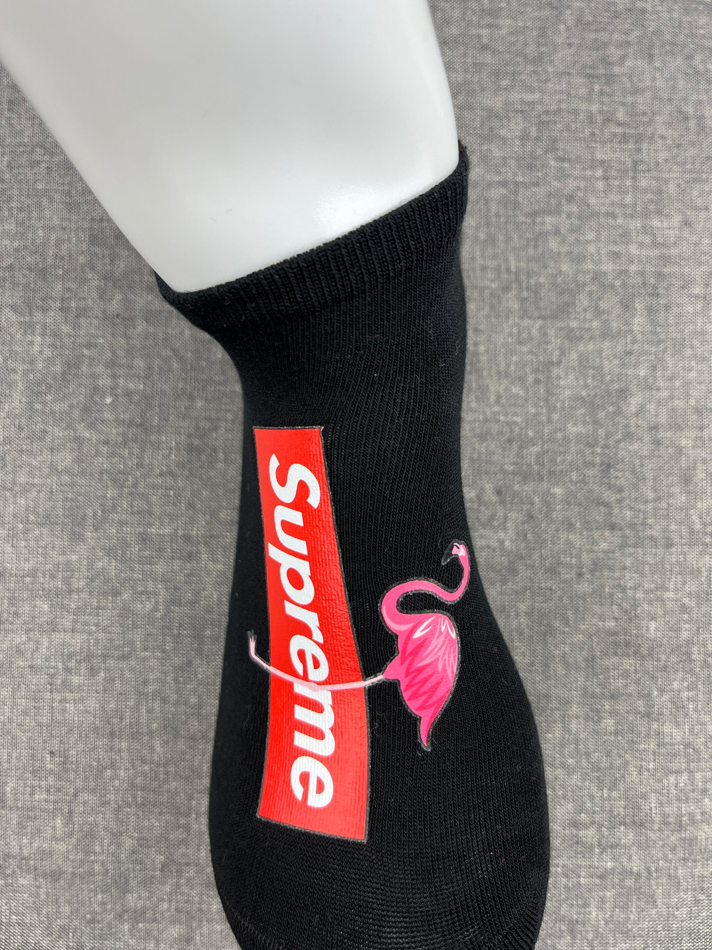 Supreme FLAMINGO Black Ankle Socks