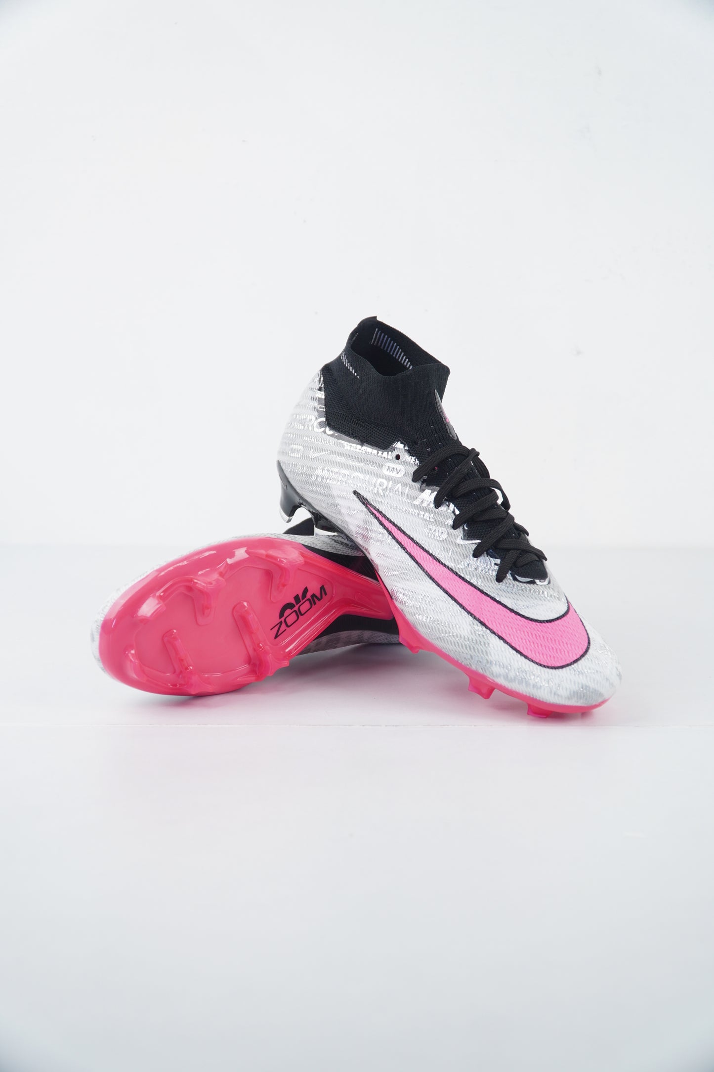 Nike Mercurial Air Zoom FG Silver & Pink Football Shoes