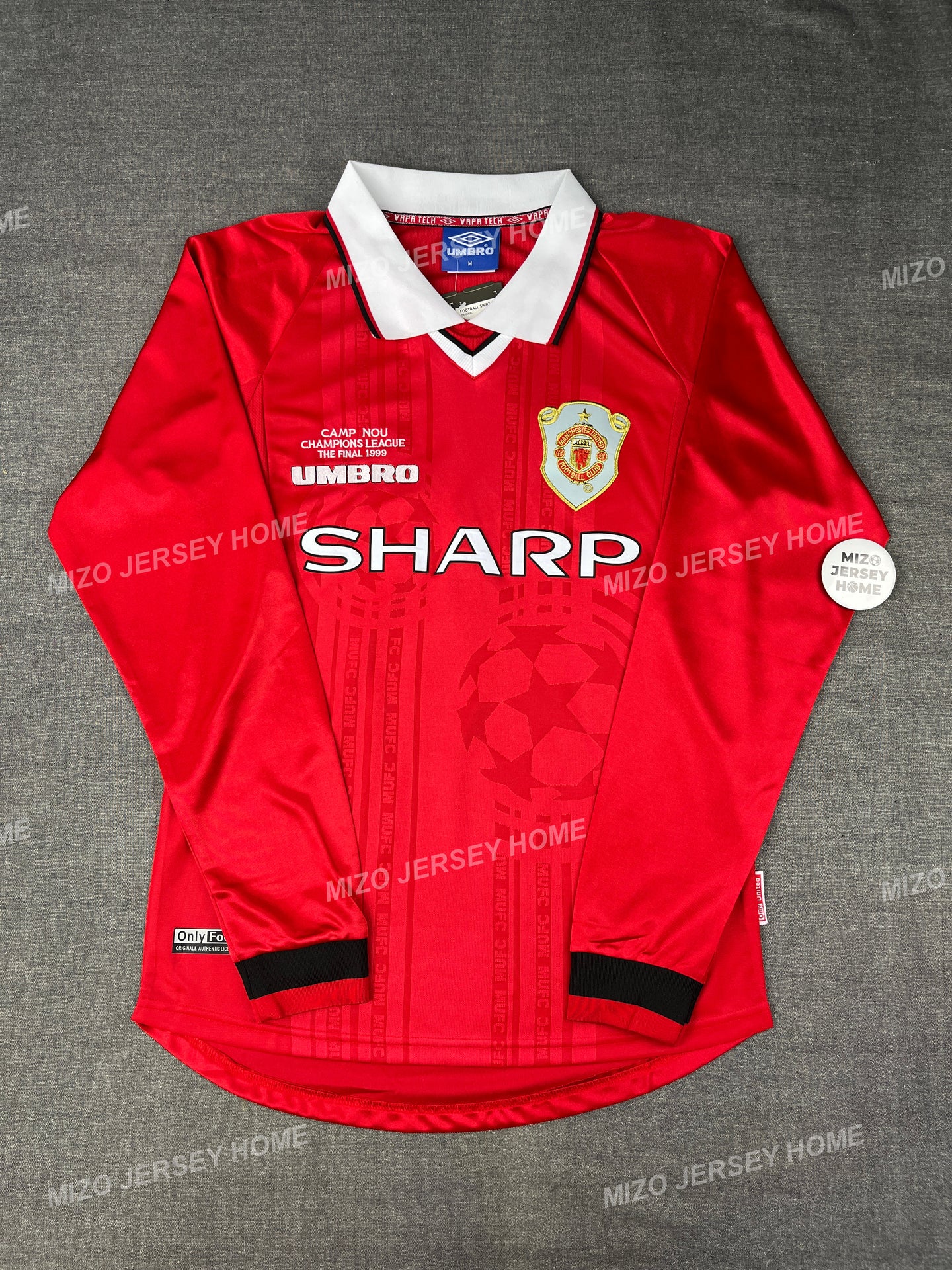 MANCHESTER UNITED HOME 1999 LONG SLEEVES RETRO JERSEY